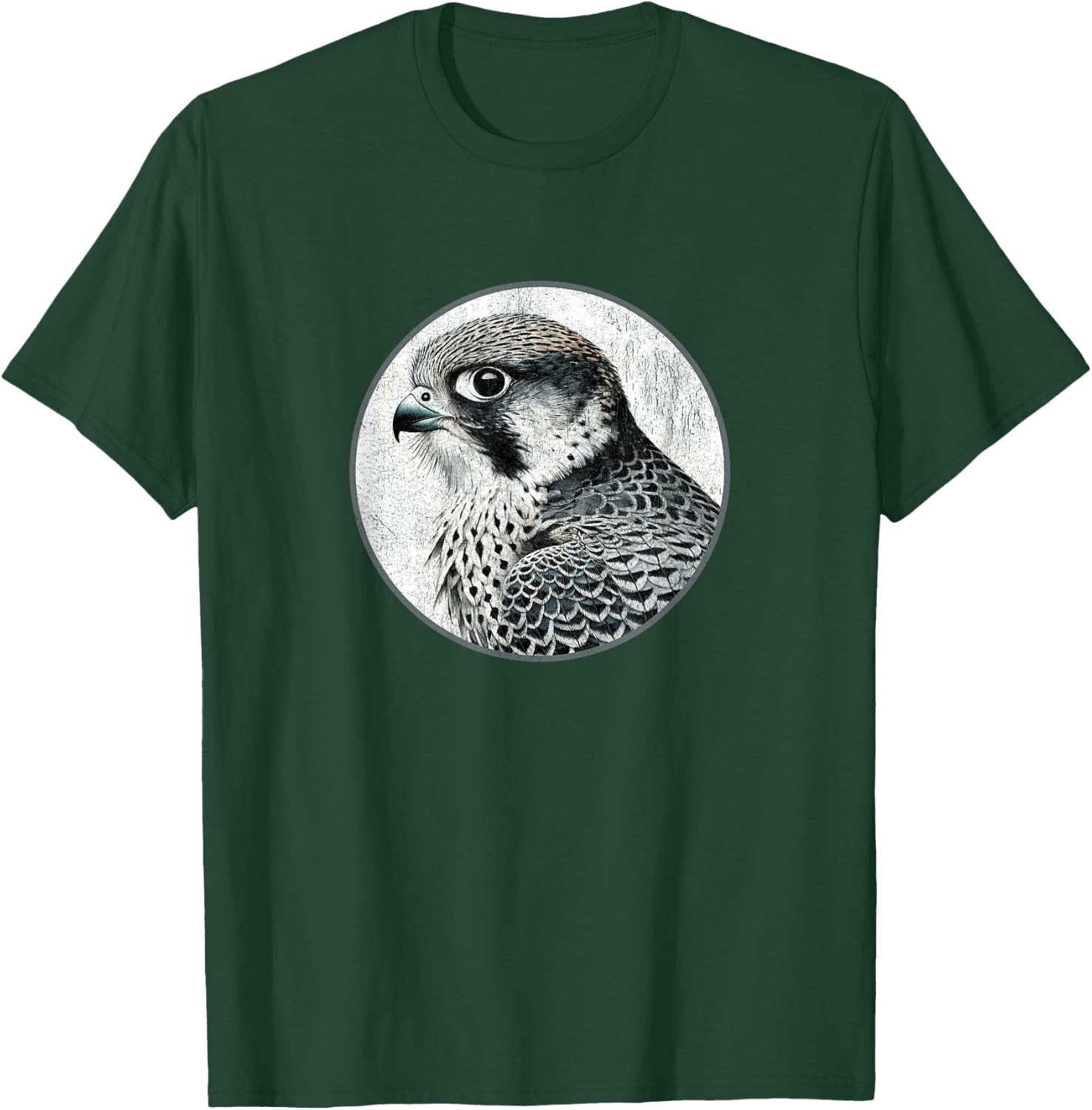 Colorful Retro Peregrine Falcon Design by Bird Fan T-Shirt - T-Shirt | Forest