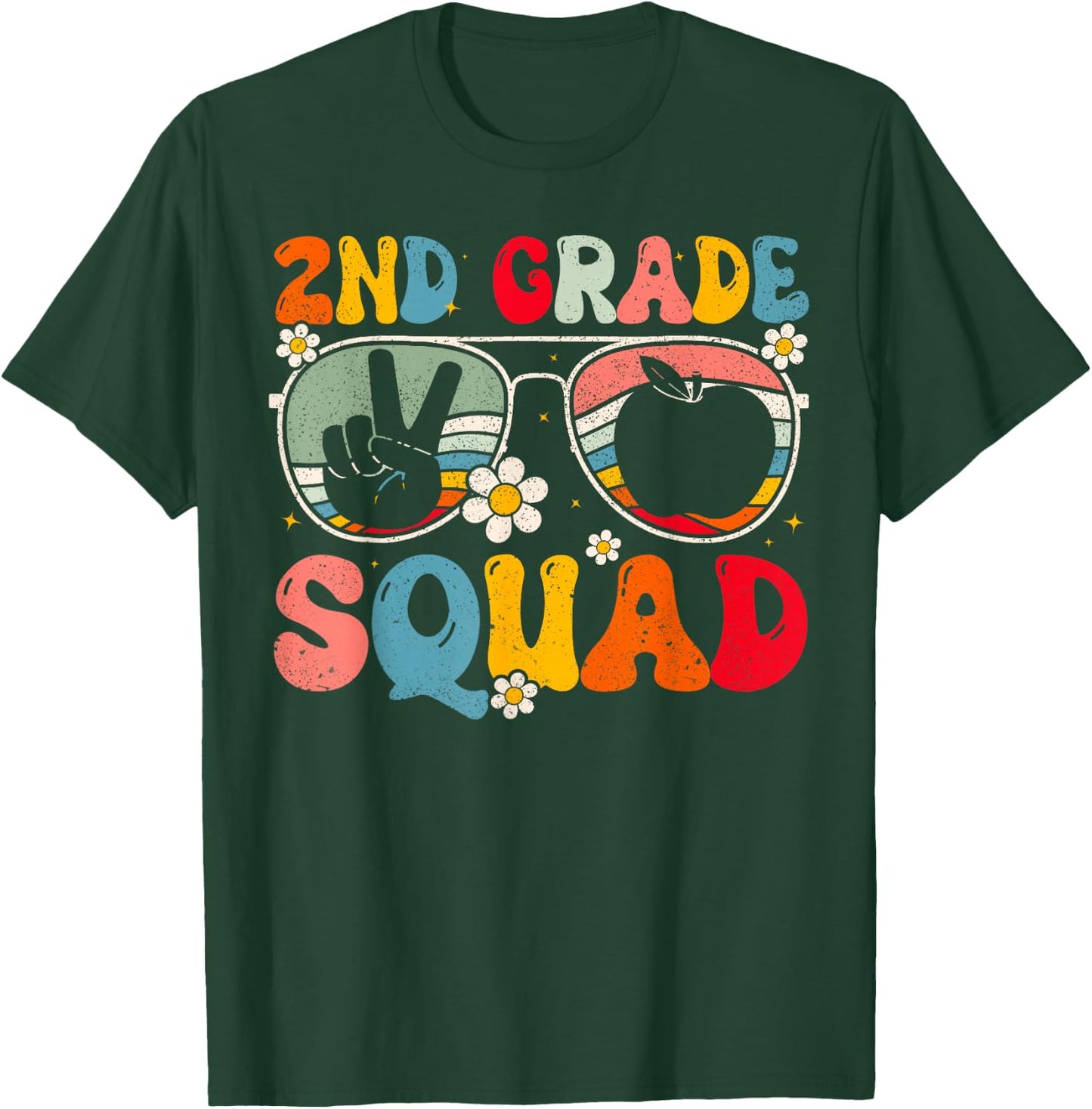 2nd Grade Squad Second Grade Teacher Student Back To School T-Shirt - T-Shirt | Forest