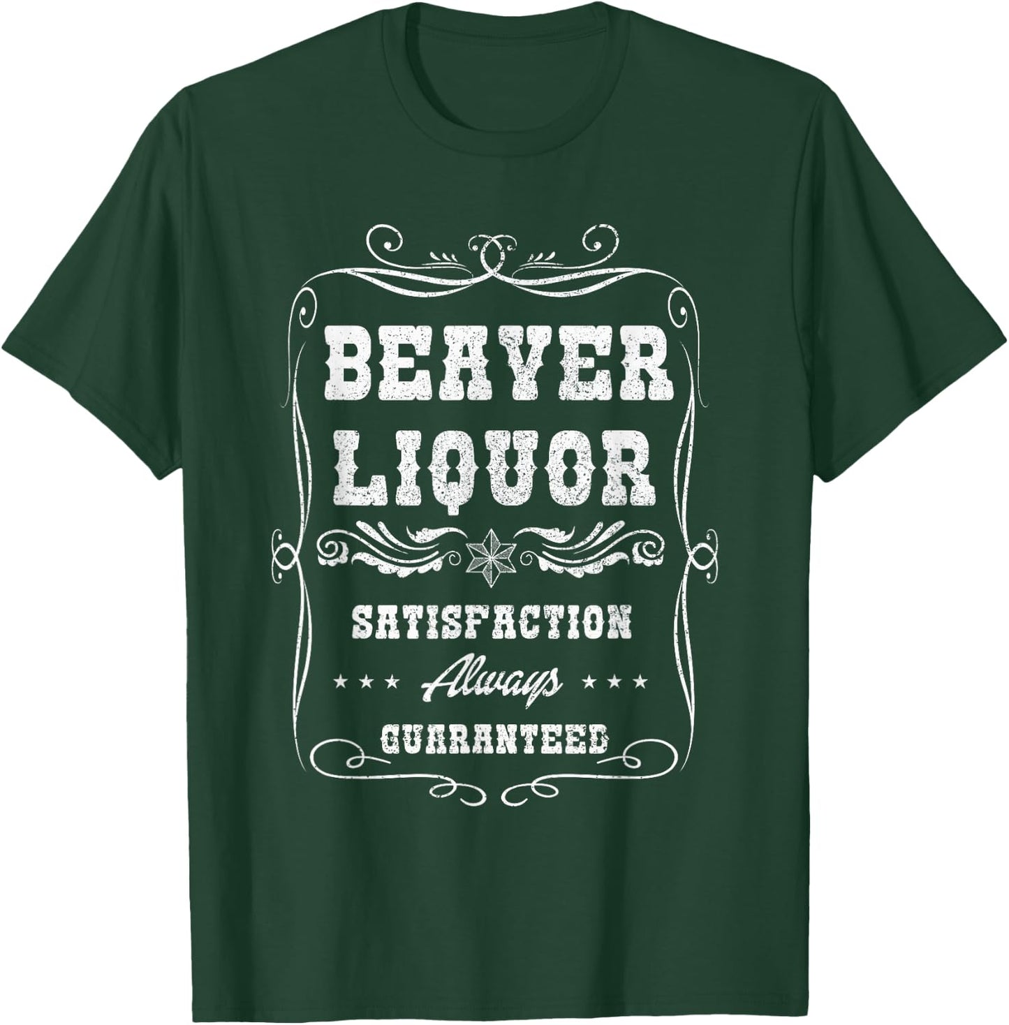 Funny Beaver Liquor Beaver Liqueur Adult Drinking Humor Pun T-Shirt - T-Shirt | Forest