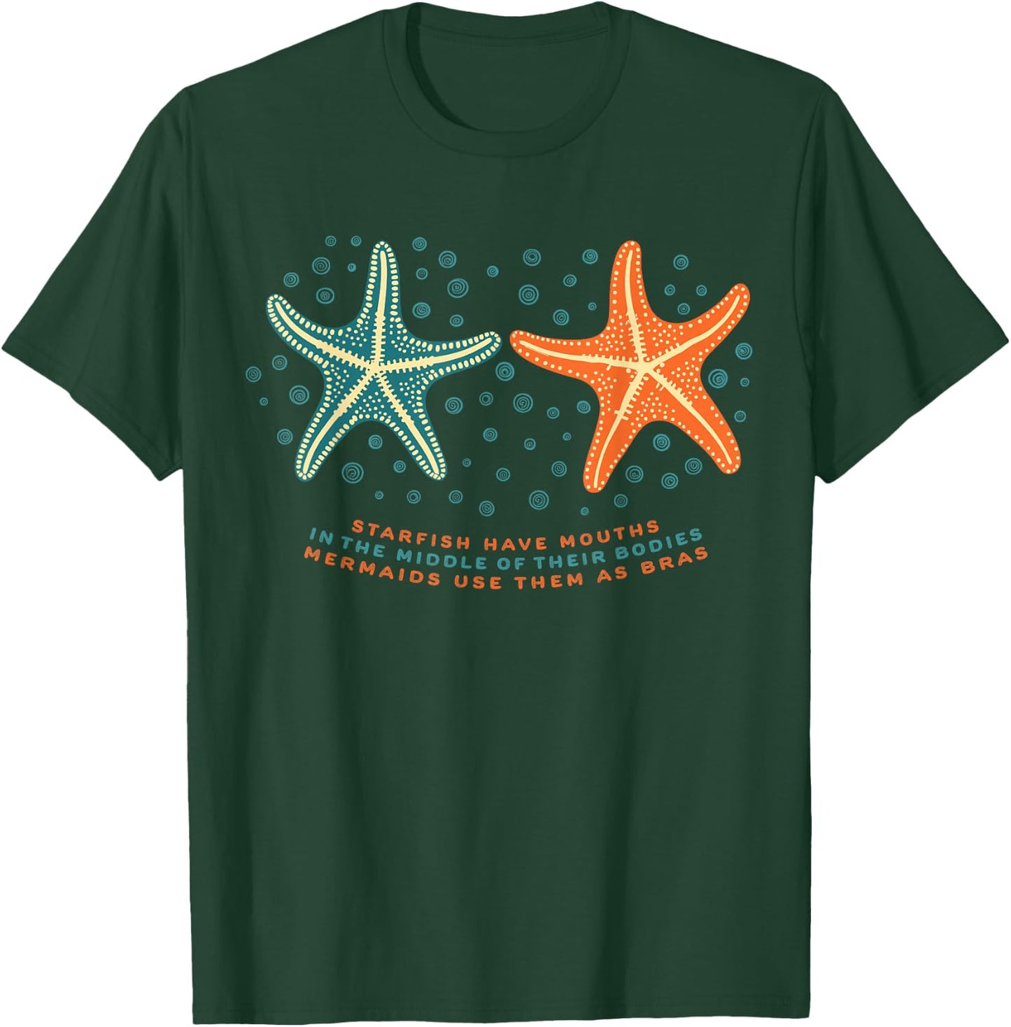 Meerjungfrau Seestern BH Muschel Lustig Party Kostüm Halloween T-Shirt - T-Shirt | Forest