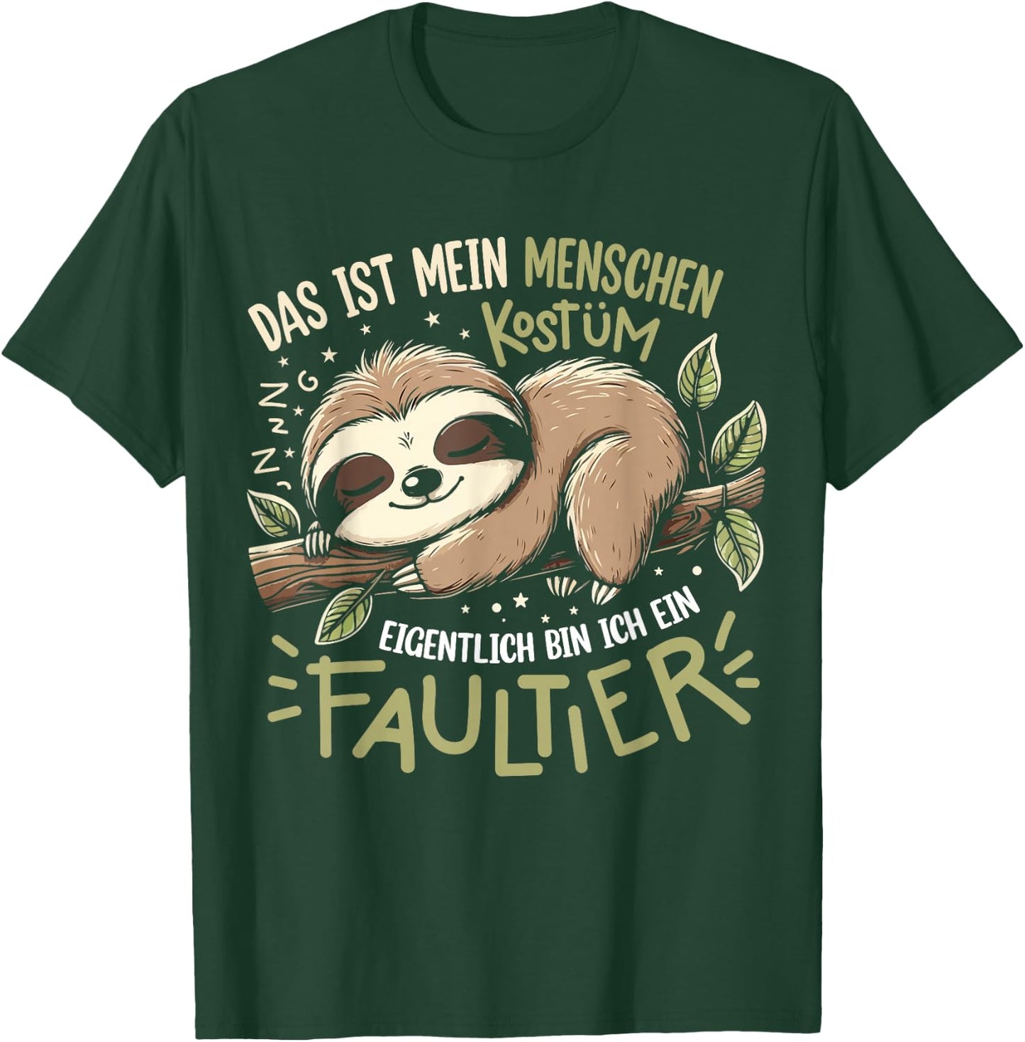 People Costume Actually Sloth for Carnival Fancy Dress , black T-Shirt - T-Shirt | Forest