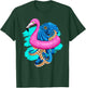 Blue Octopus In Pink Flamingo Swimming Pool Fun Octopus T-Shirt - T-Shirt | Forest