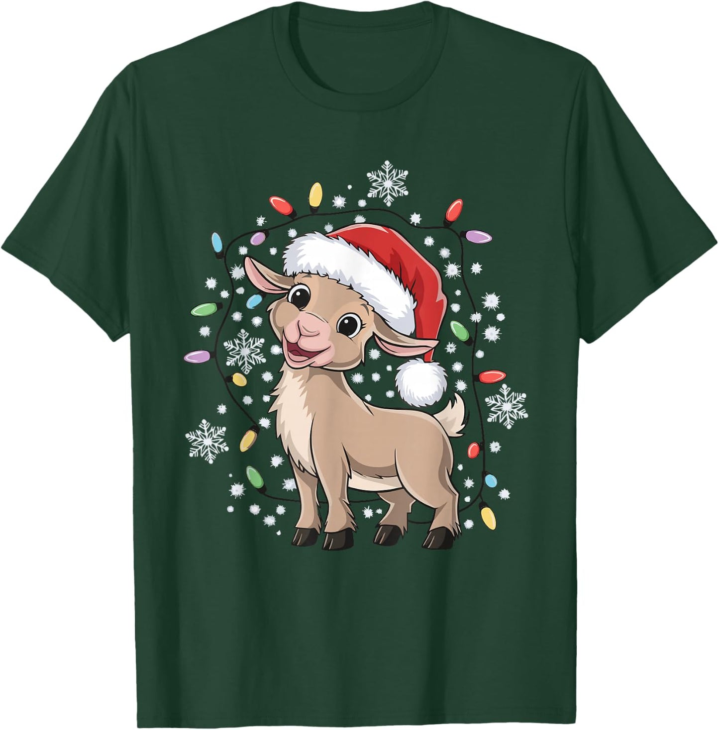 Goat Christmas T-Shirt - T-Shirt | Forest