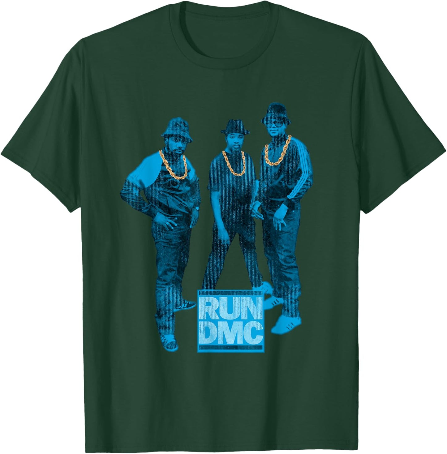 RUN DMC Blue Distressed T-Shirt - T-Shirt | Forest