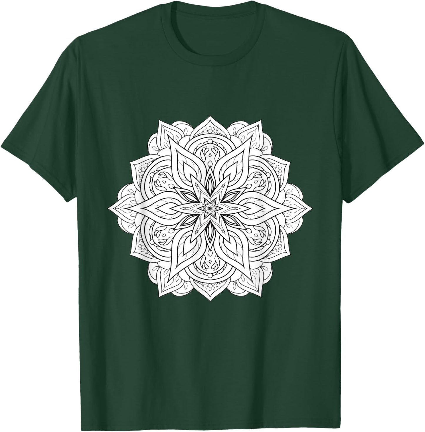 Mandala Zum Ausmalen Malen Geschenk Yoga T-Shirt - T-Shirt | Forest