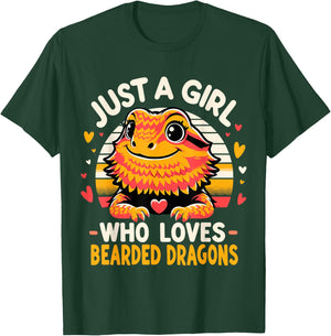 Just a Girl Who Loves Bearded Dragons T-Shirt - T-Shirt | Forest