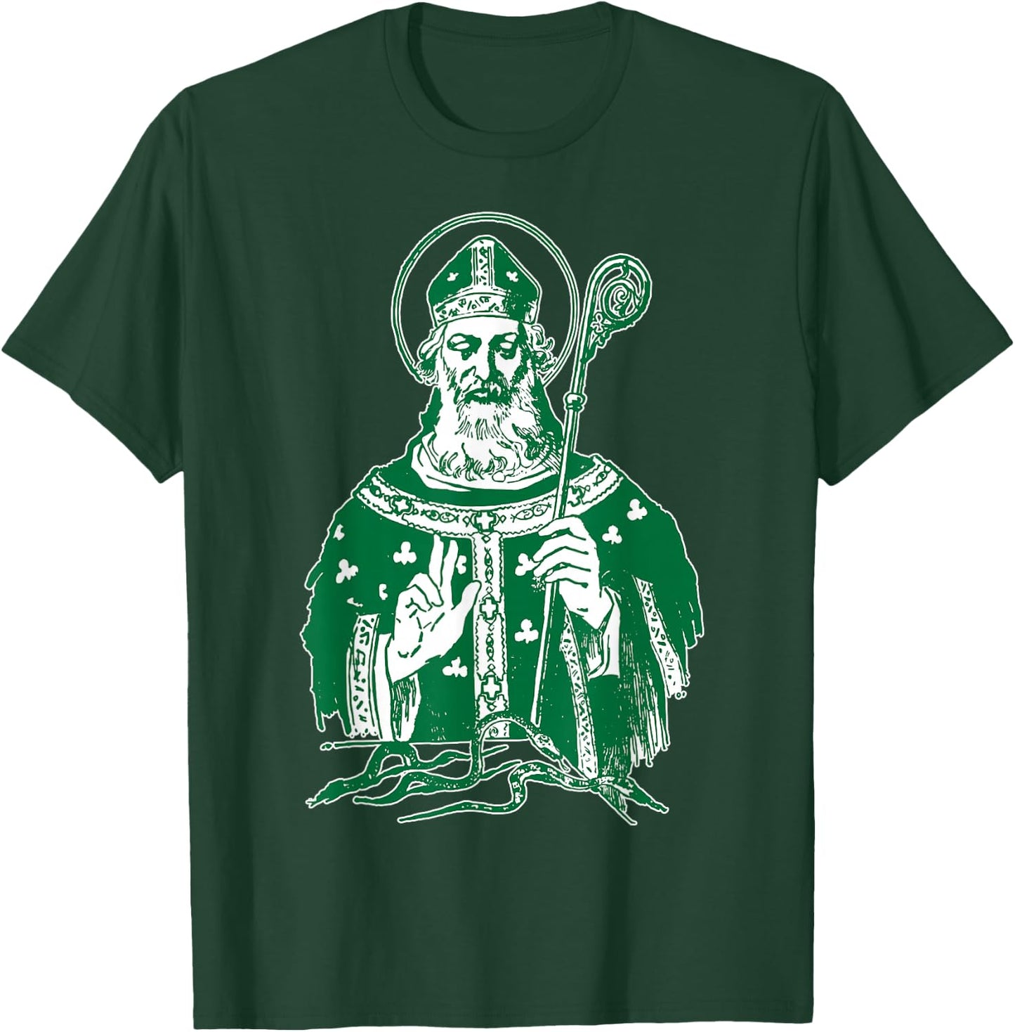 St Patrick Catholic Saint Patricks Day Ireland Irish T-Shirt - T-Shirt | Forest