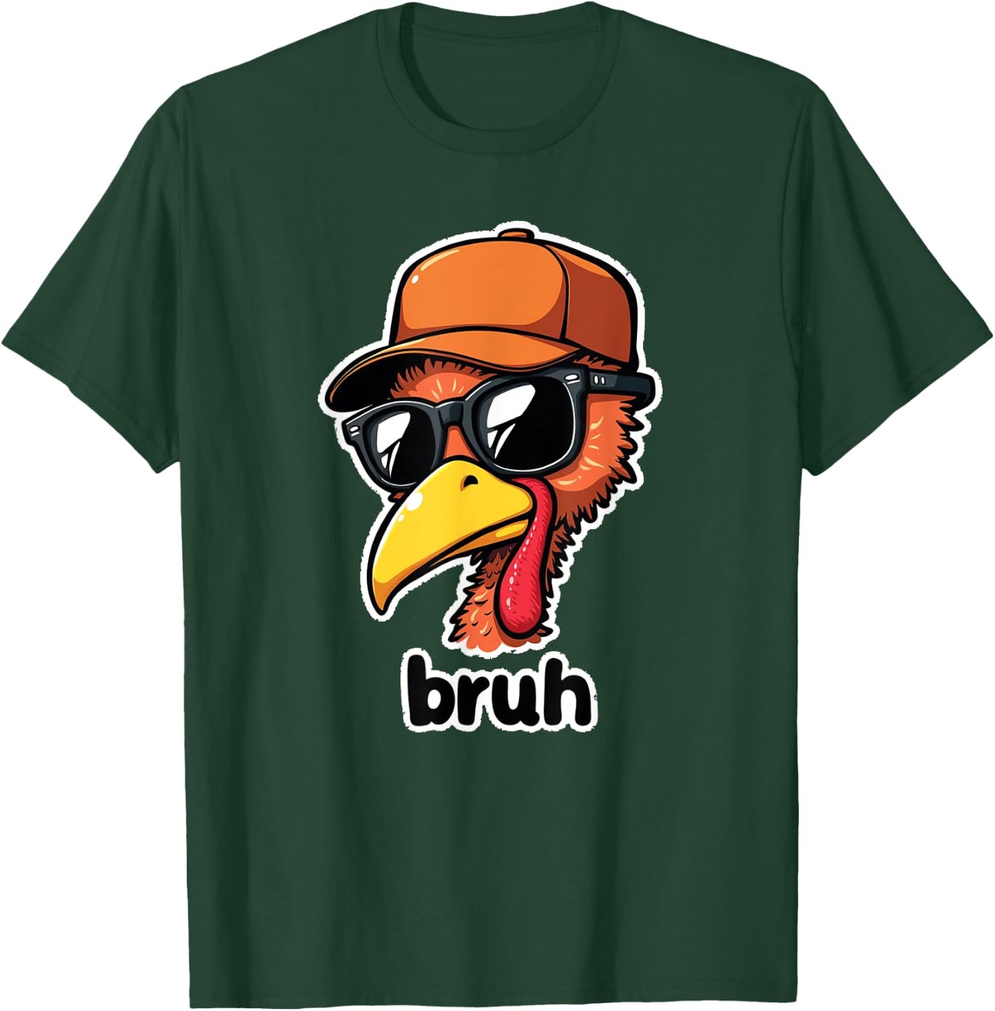 turkey face thanksgiving Bruh Boys Toddler youth man turkey T-Shirt - T-Shirt | Forest