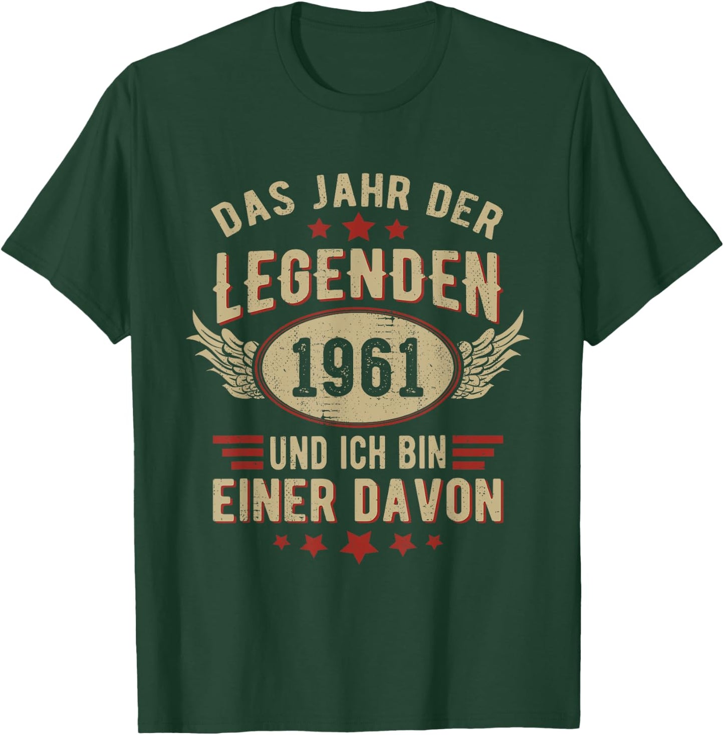 1961 Jahr der Legenden Jahrgang 1961 Geburtstag retro T-Shirt - T-Shirt | Forest