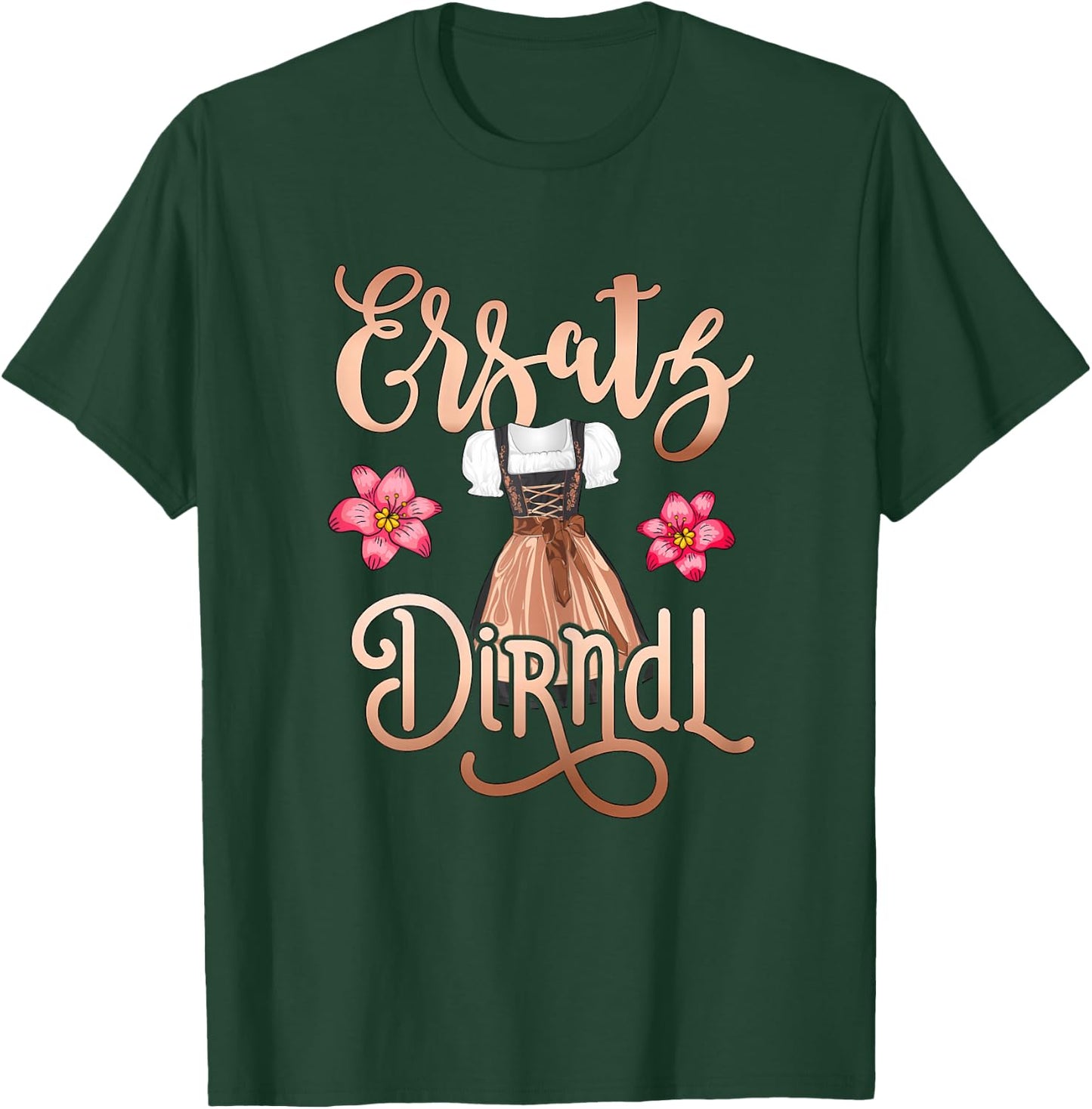 Trachtenshirt Damen Ersatz Dirndl Shirt Frauen Trachten , Schwarz, Kurzarm T-Shirt - T-Shirt | Forest
