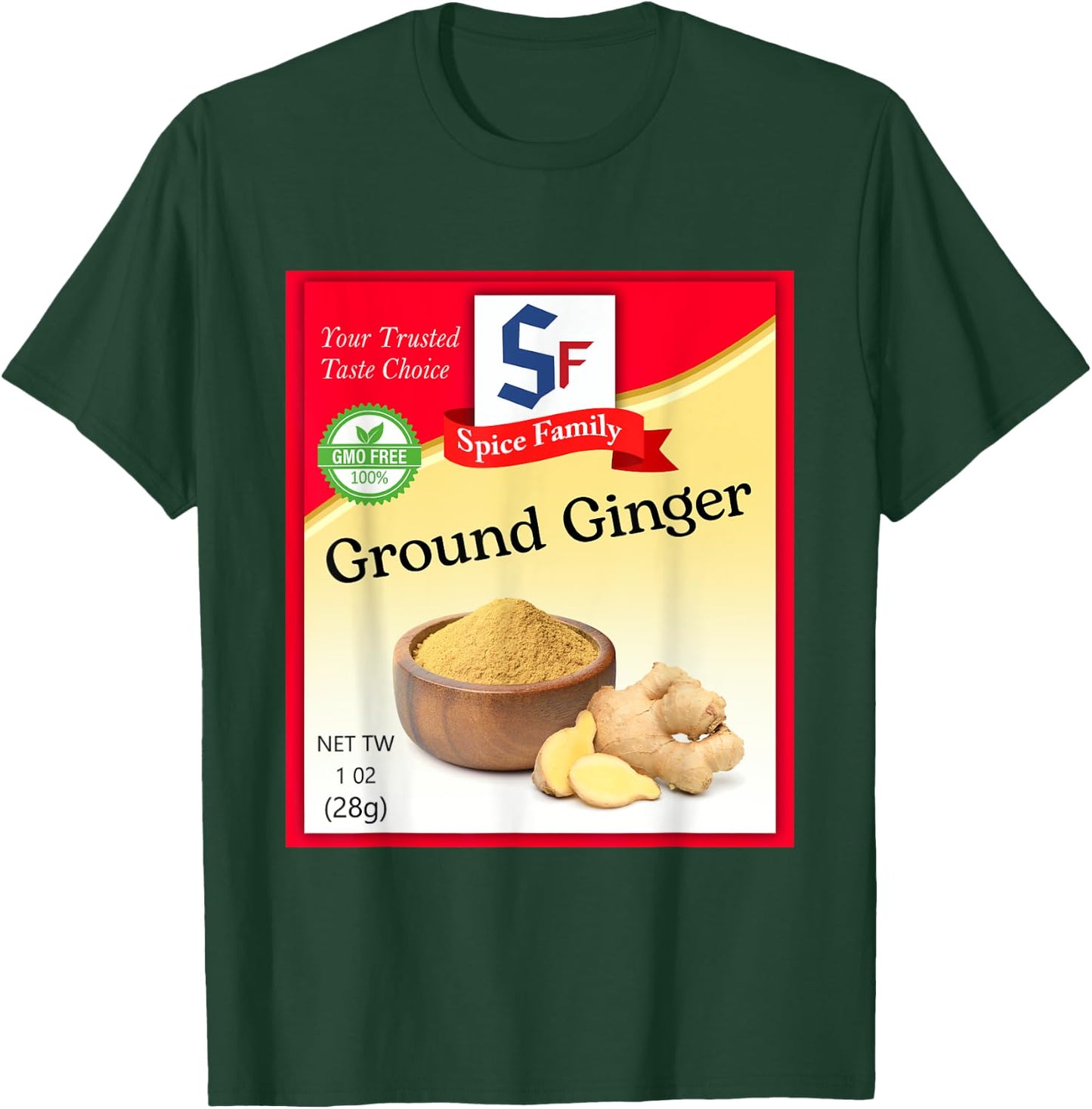 Ground Ginger Condiment Costume Holiday Spice Group Costumes T-Shirt - T-Shirt | Forest