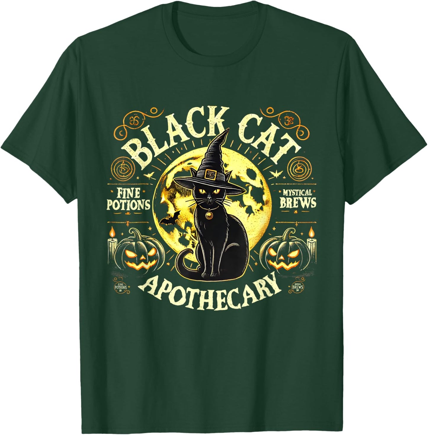 Salem The Cat Black Cat Apothecary Halloween Men Women T-Shirt - T-Shirt | Forest