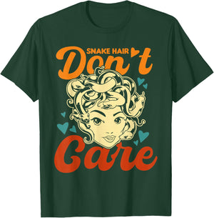 Greek Mythology Snake Hair Don't Care Medusa Female T-Shirt - T-Shirt | Forest