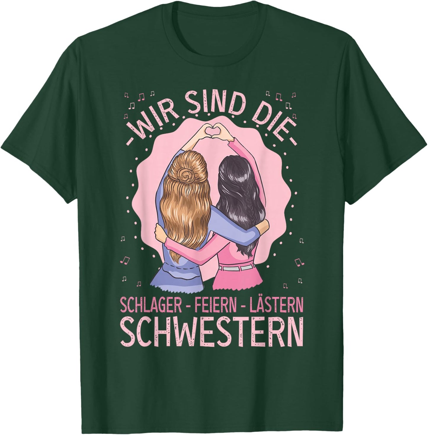 Schlager Feiern Lästern Schlageroutfit Party , black, s T-Shirt - T-Shirt | Forest
