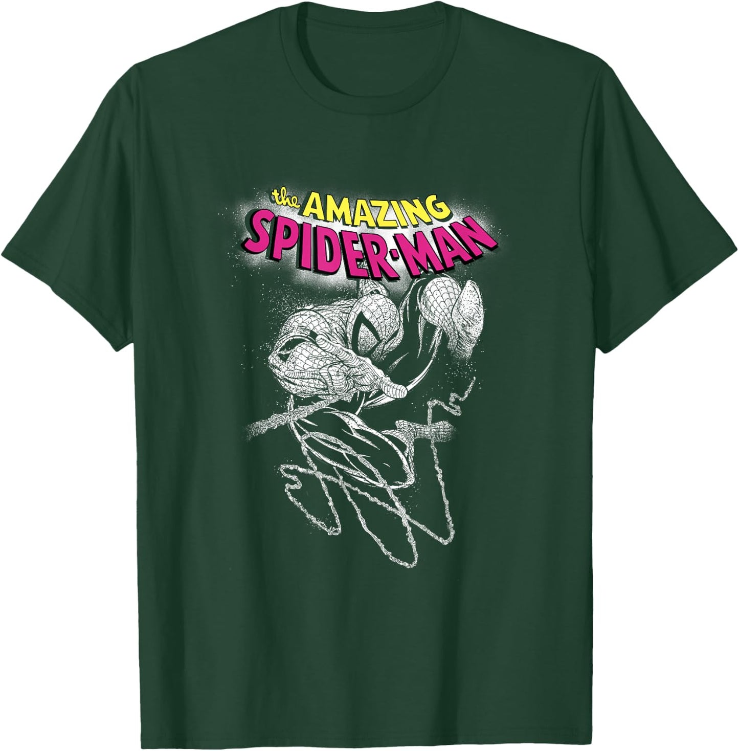 Marvel Comics Spider-Man Retro Grunge Sketch T-Shirt - T-Shirt | Forest