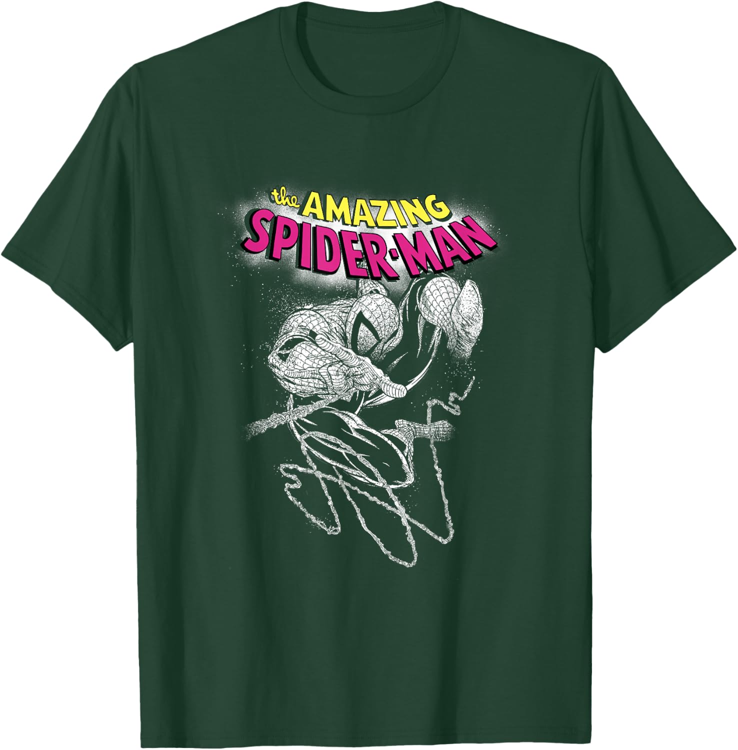 Marvel Comics Spider-Man Retro Grunge Sketch T-Shirt - T-Shirt | Forest