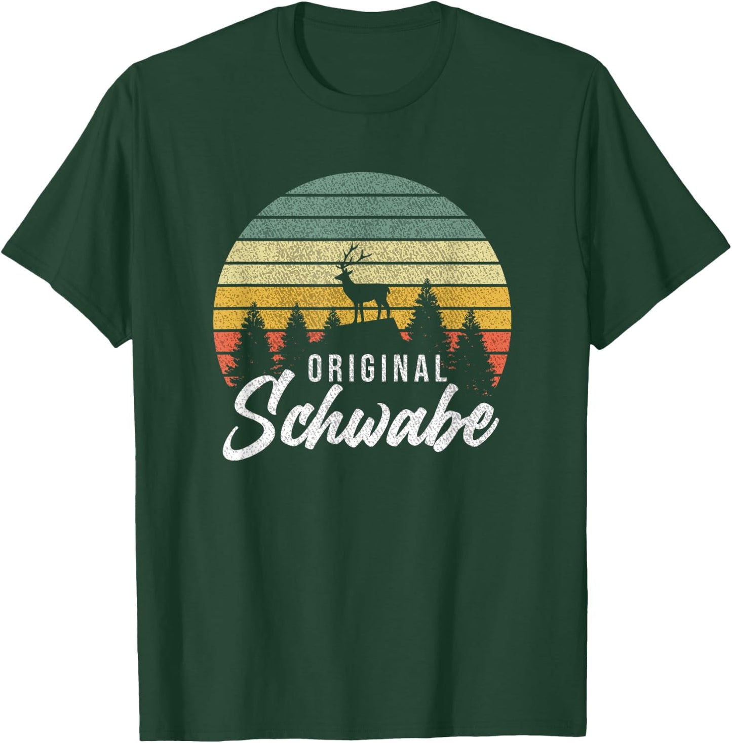 Hirsch Wald Original Schwabe Souvenir Urlaub Wandern T-Shirt - T-Shirt | Forest
