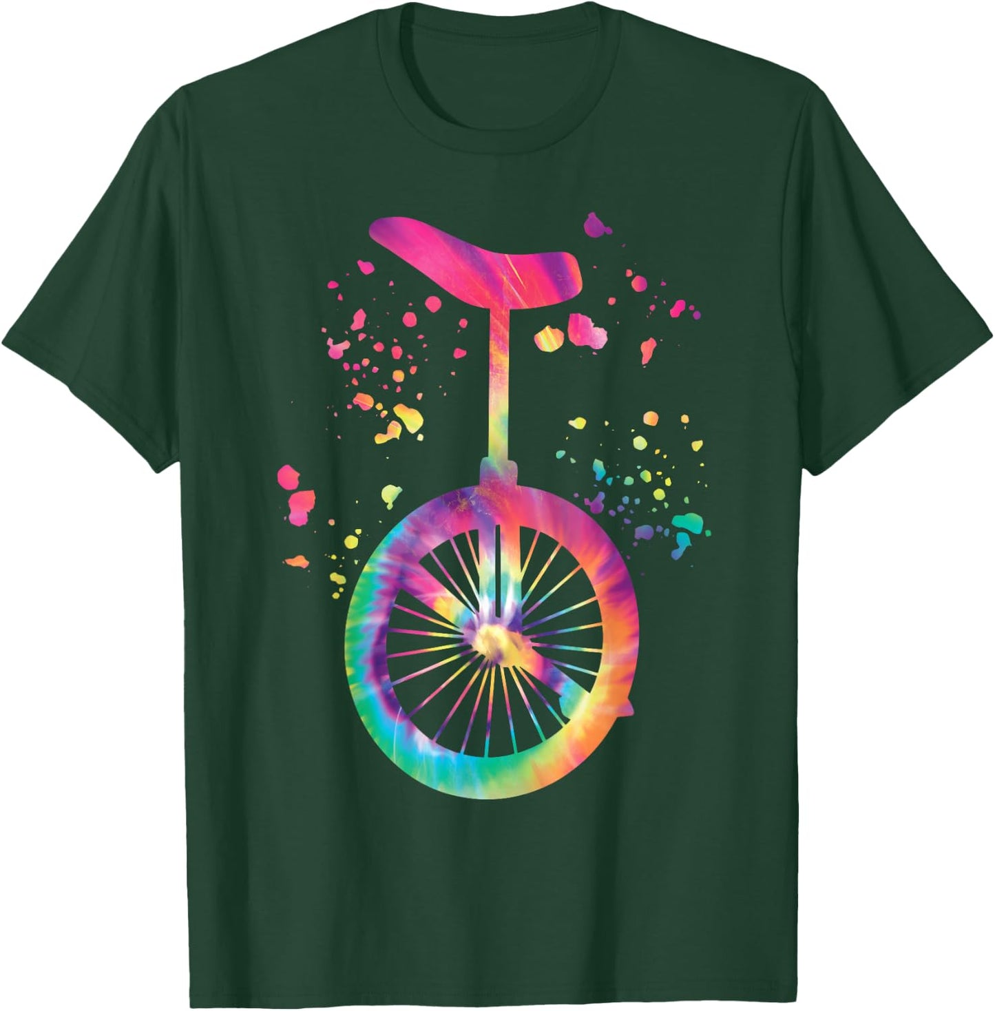 Unicyclist Unicycle Unicycle Colorsplash Unicycle , black T-Shirt - T-Shirt | Forest