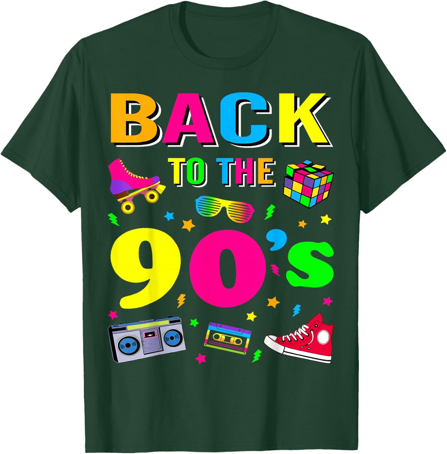 90s Retro Motto I Love 90's T-Shirt - T-Shirt | Forest