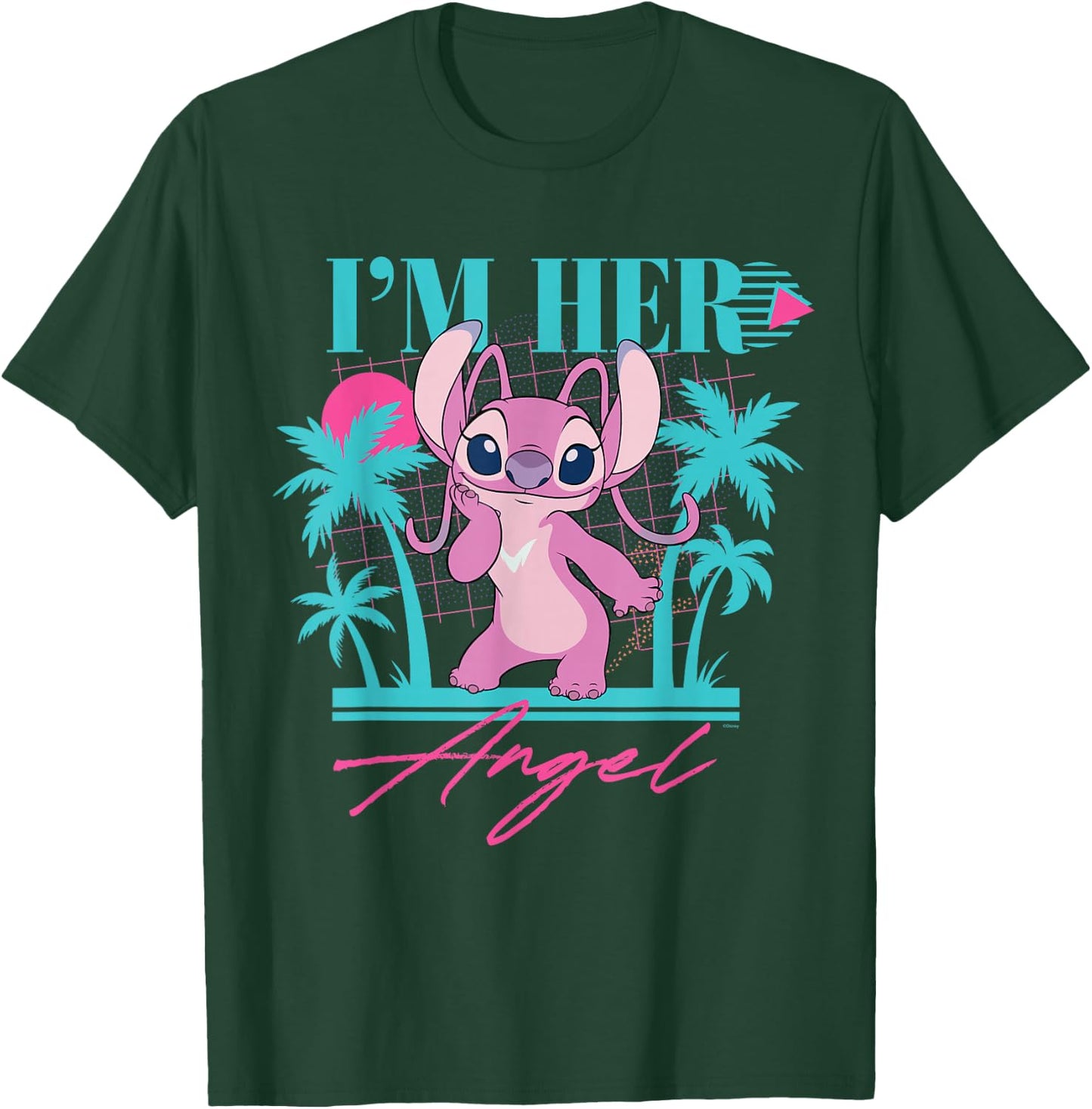 Disney Stitch Retro ’90s Couples Matching I’m Her Angel T-Shirt - T-Shirt | Forest