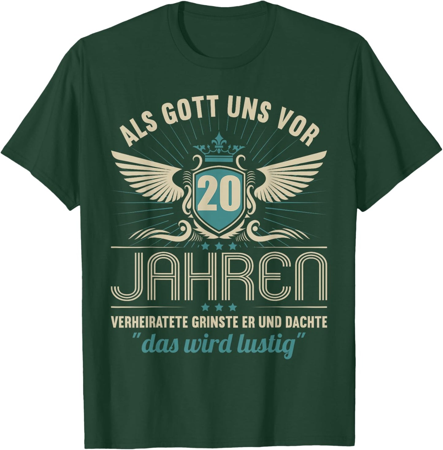 20 Jahre verheiratet bester Ehemann Ehefrau 20.Hochzeitstag T-Shirt - T-Shirt | Forest