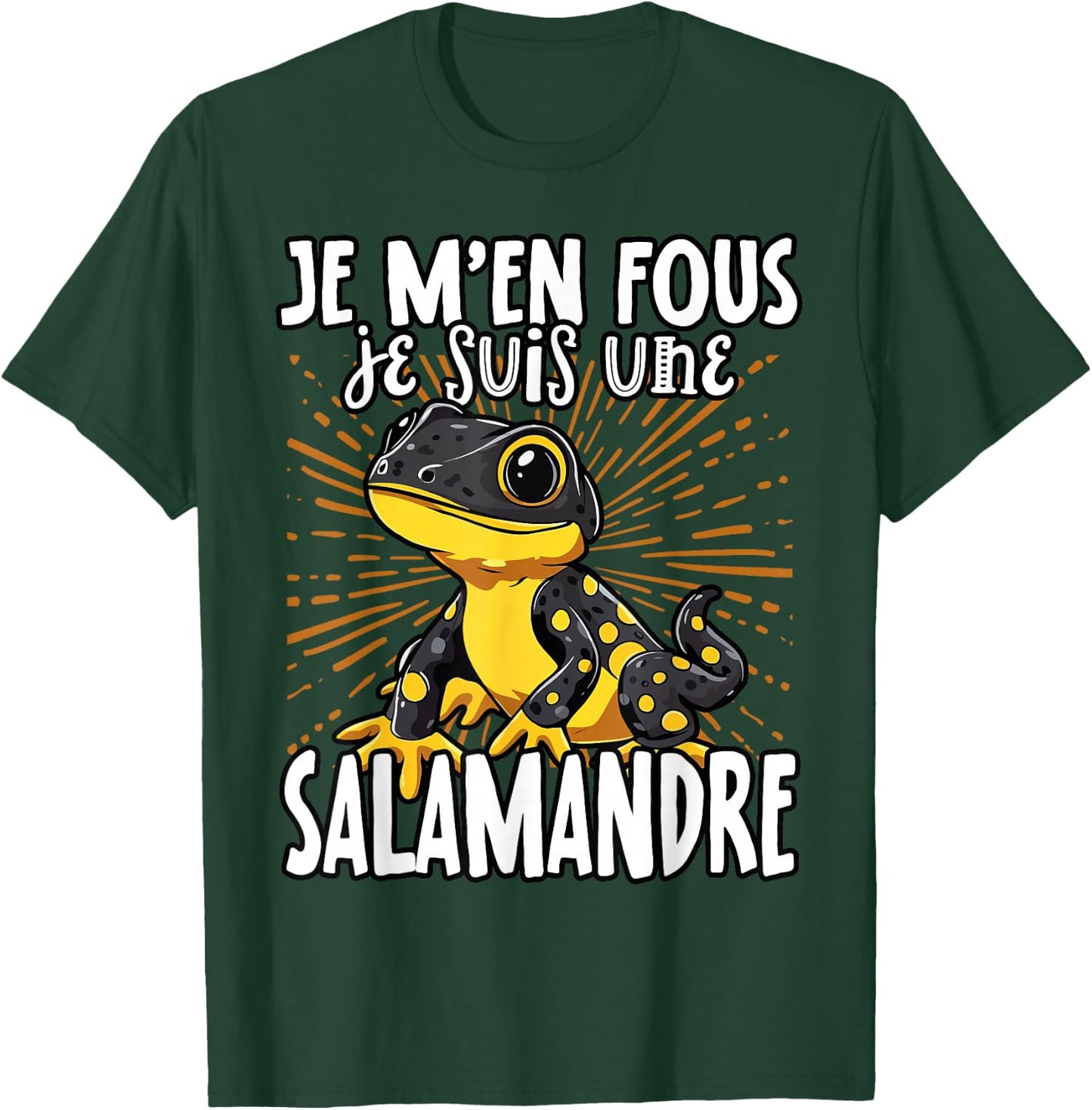 Je M'en Fous Je Suis Une Salamander - Pretty Salamander , Black, S T-Shirt - T-Shirt | Forest