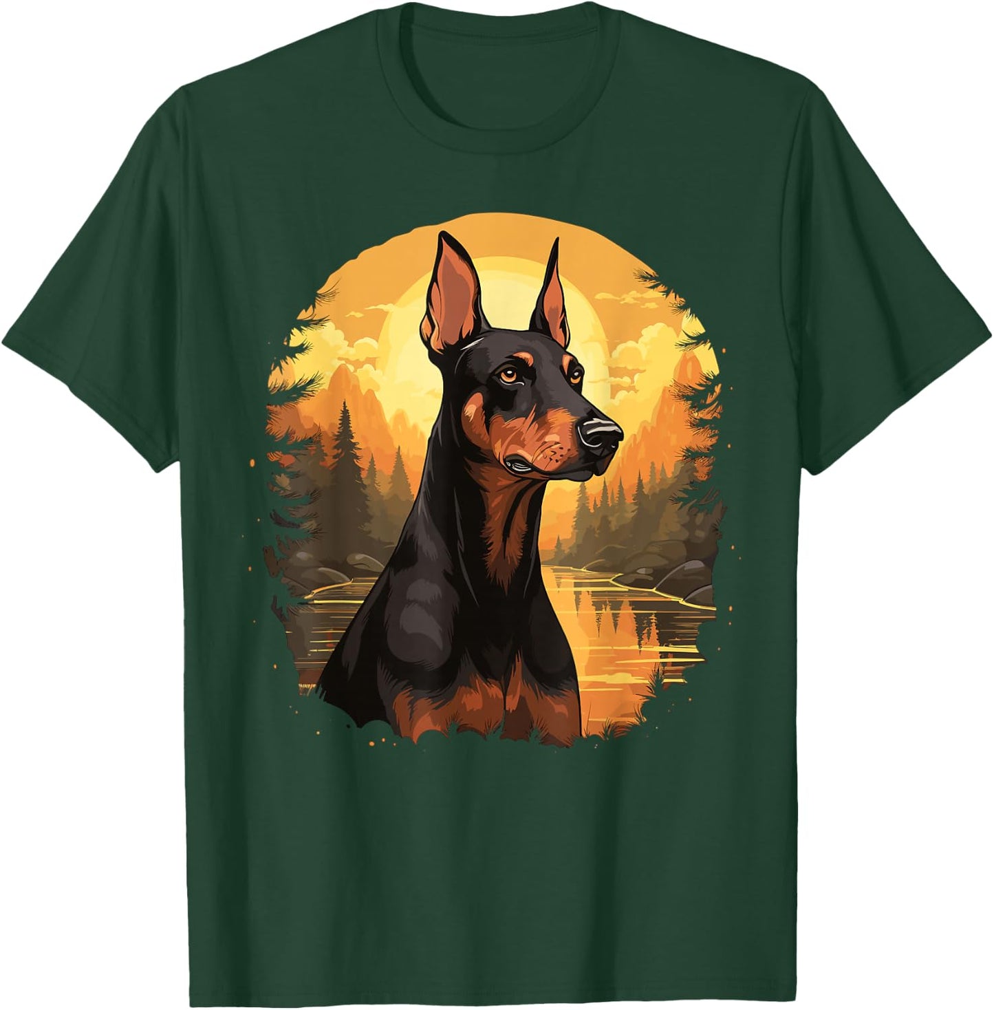 Doberman Dog Doberman T-Shirt - T-Shirt | Forest