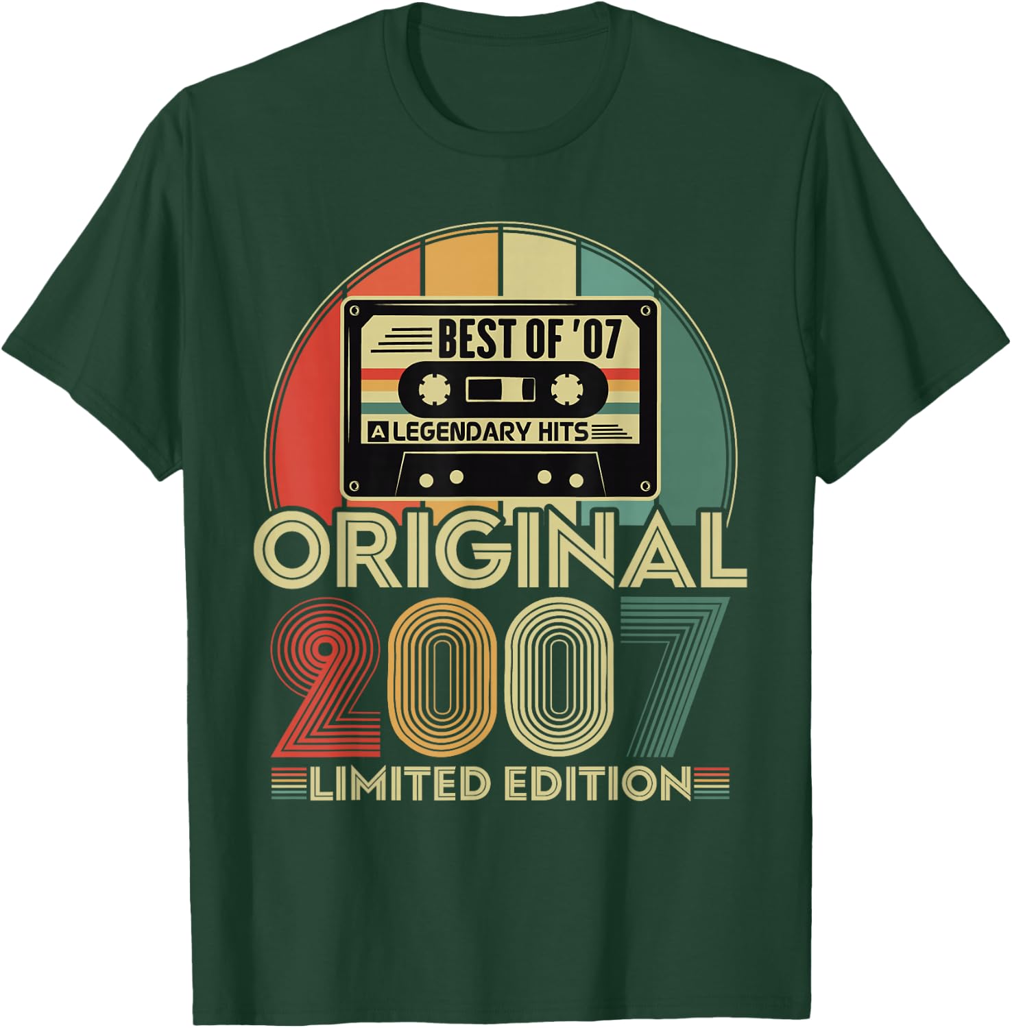 Original 2007 Vintage Birthday 18 Years Boys and Girls , Black, S T-Shirt - T-Shirt | Forest
