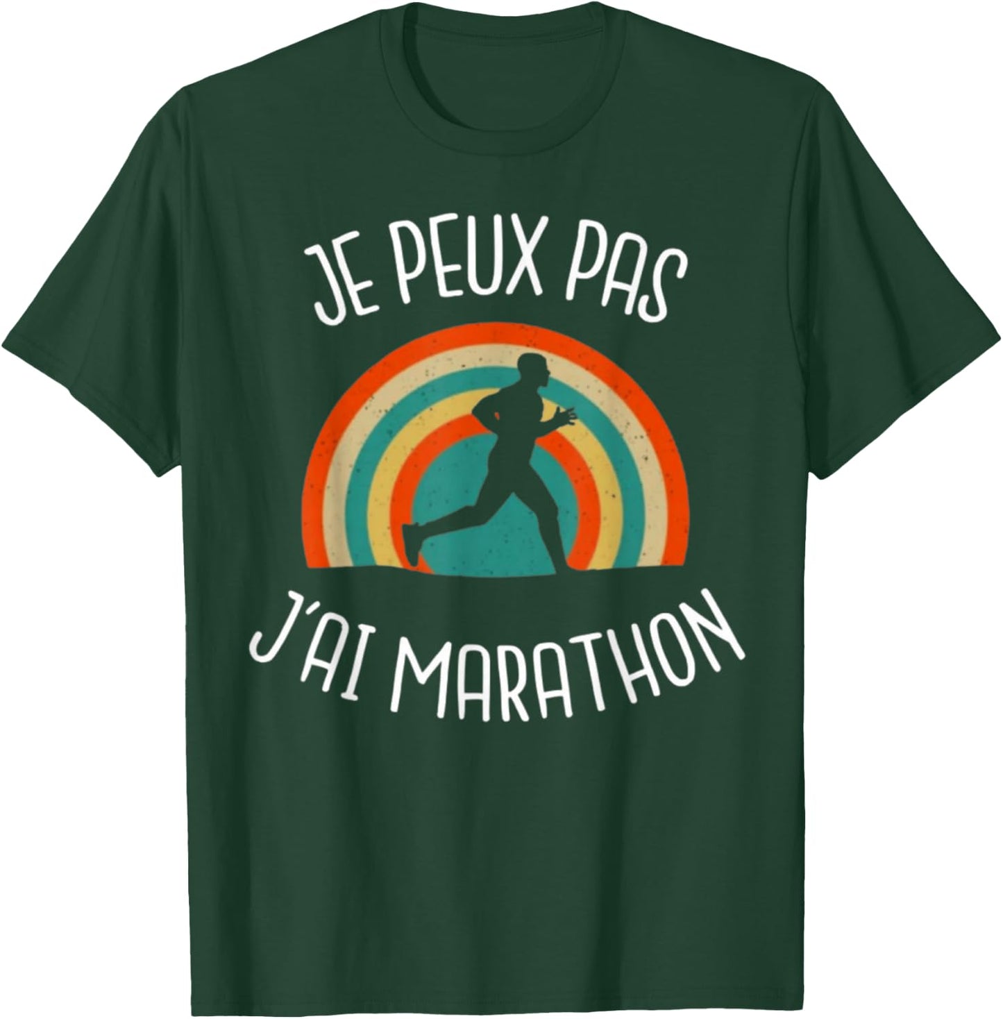 Je Peux Pas J'ai marathon Running Marathon , Black, S T-Shirt - T-Shirt | Forest