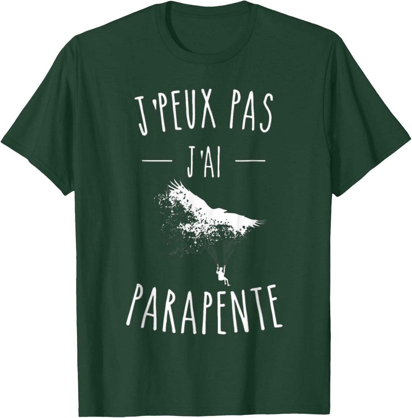 Je peux pas j'ai paragliding humour paragliding , Black, S T-Shirt - T-Shirt | Forest