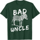Bad Ass Uncle Donkey Graphic Design Hand Drawn Donkey Art T-Shirt - T-Shirt | Forest