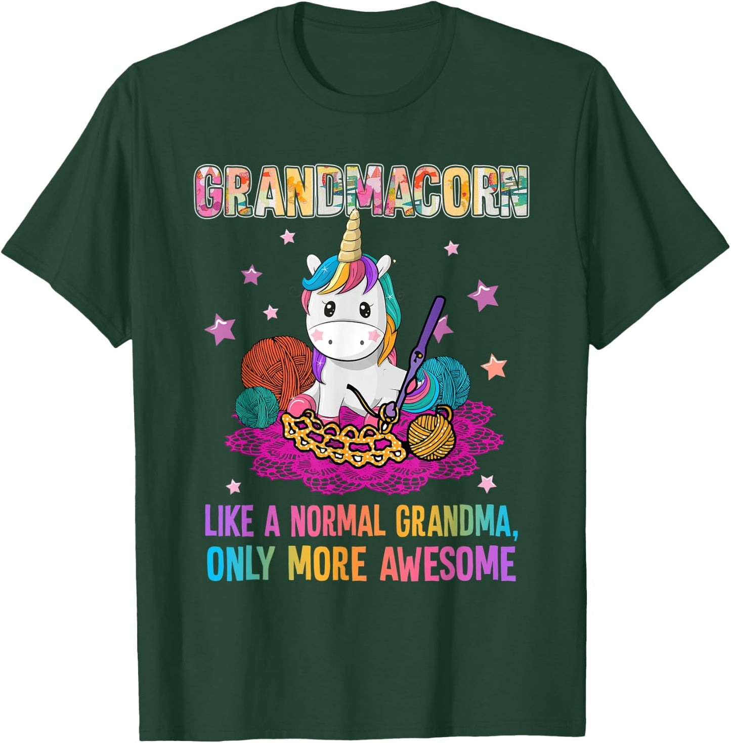 Grandmacorn like a normal oma only more awesome T-Shirt - T-Shirt | Forest