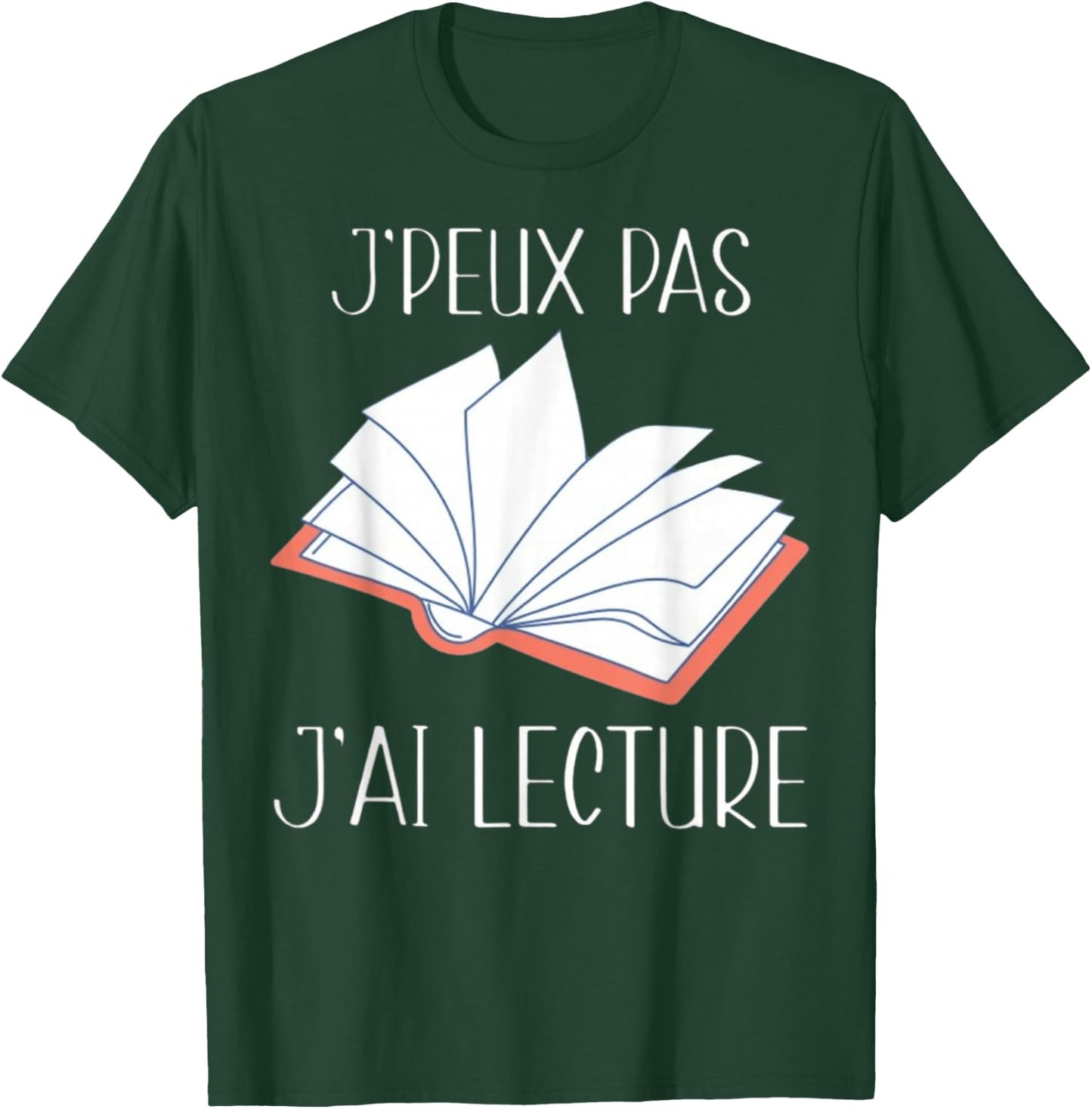 Je Peux Pas J'Ai Lecture Gift Reading , Black, S T-Shirt - T-Shirt | Forest