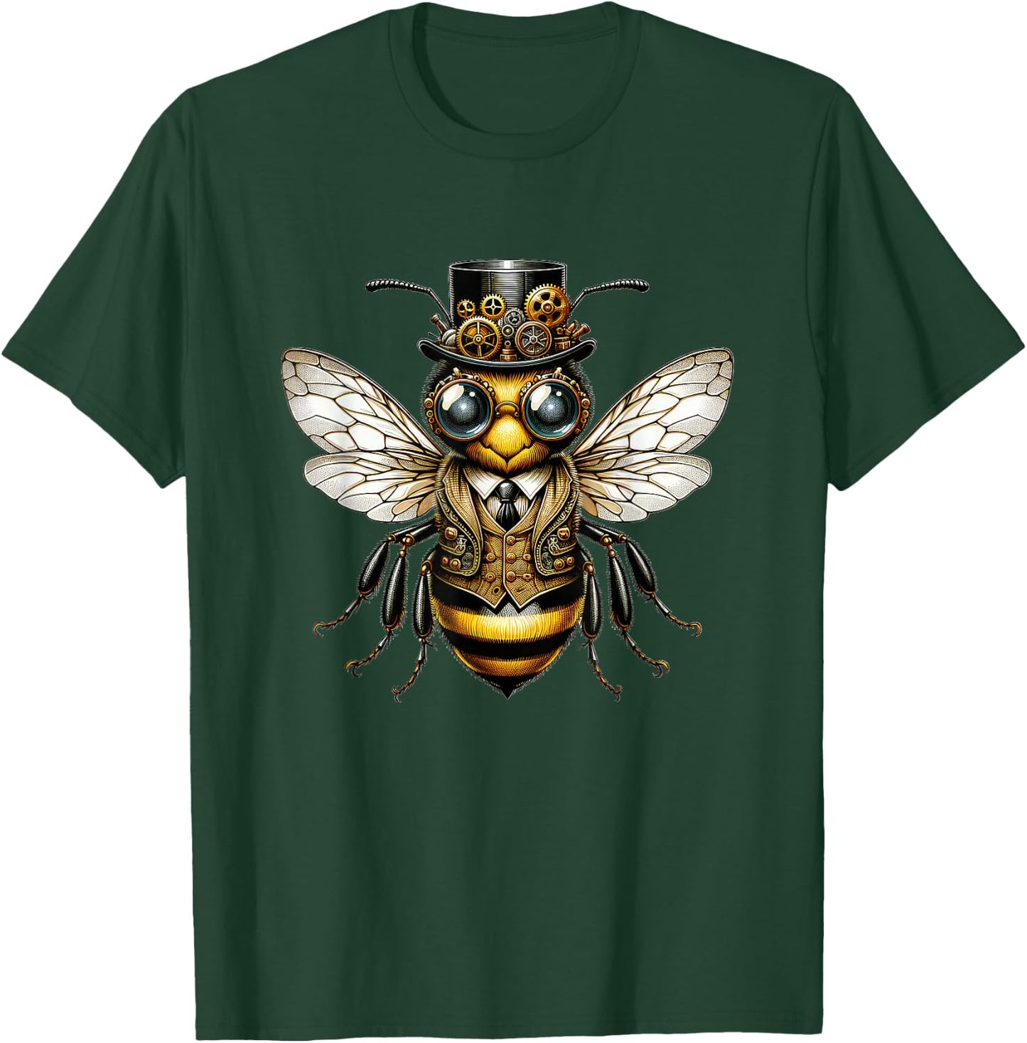 Steampunk Bee Women Men Kids Steampunk Bee T-Shirt - T-Shirt | Forest