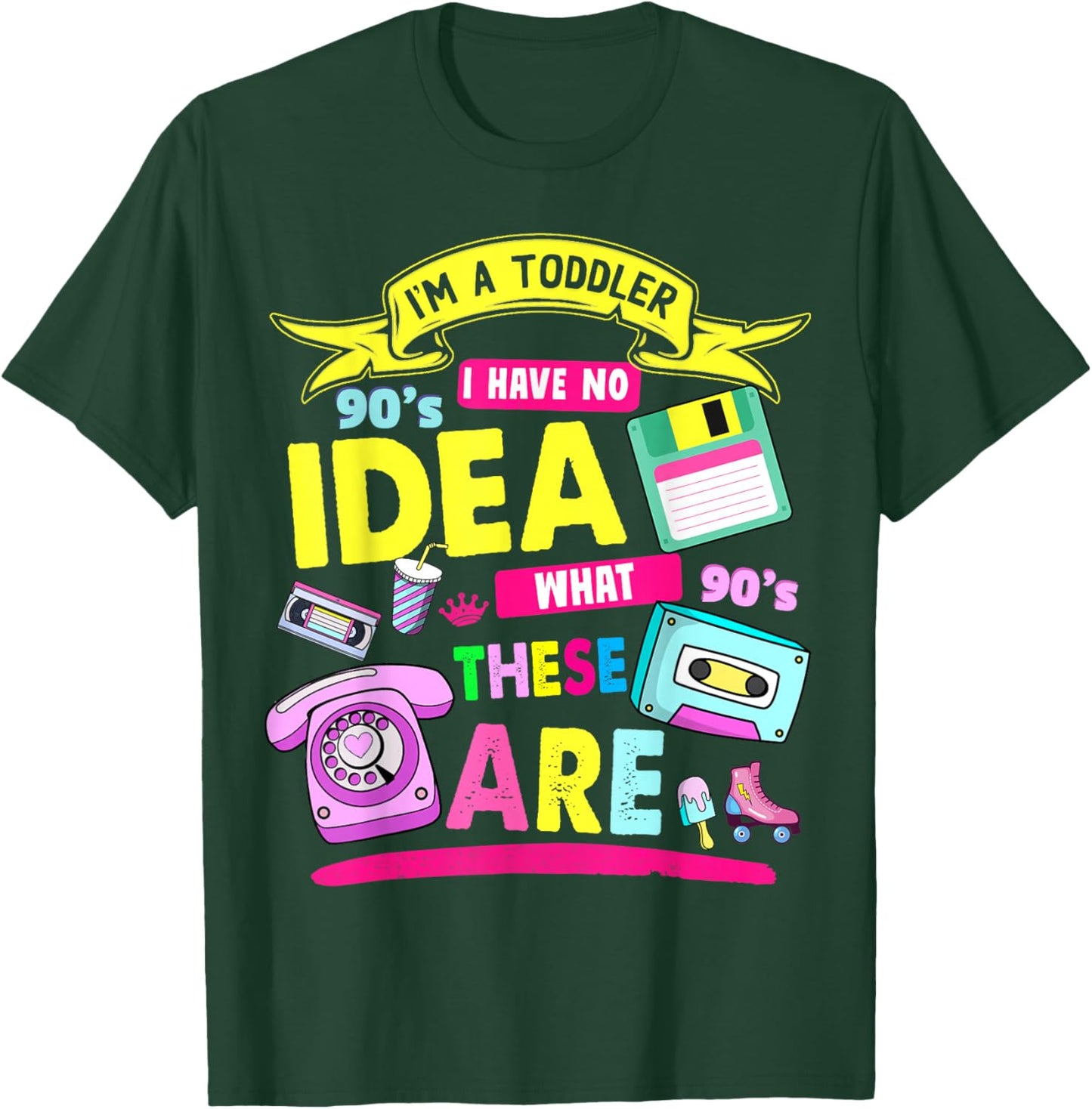 90s Outfit Ideas for Toddlers & 90s Theme Children 90s Nostalgia , black T-Shirt - T-Shirt | Forest