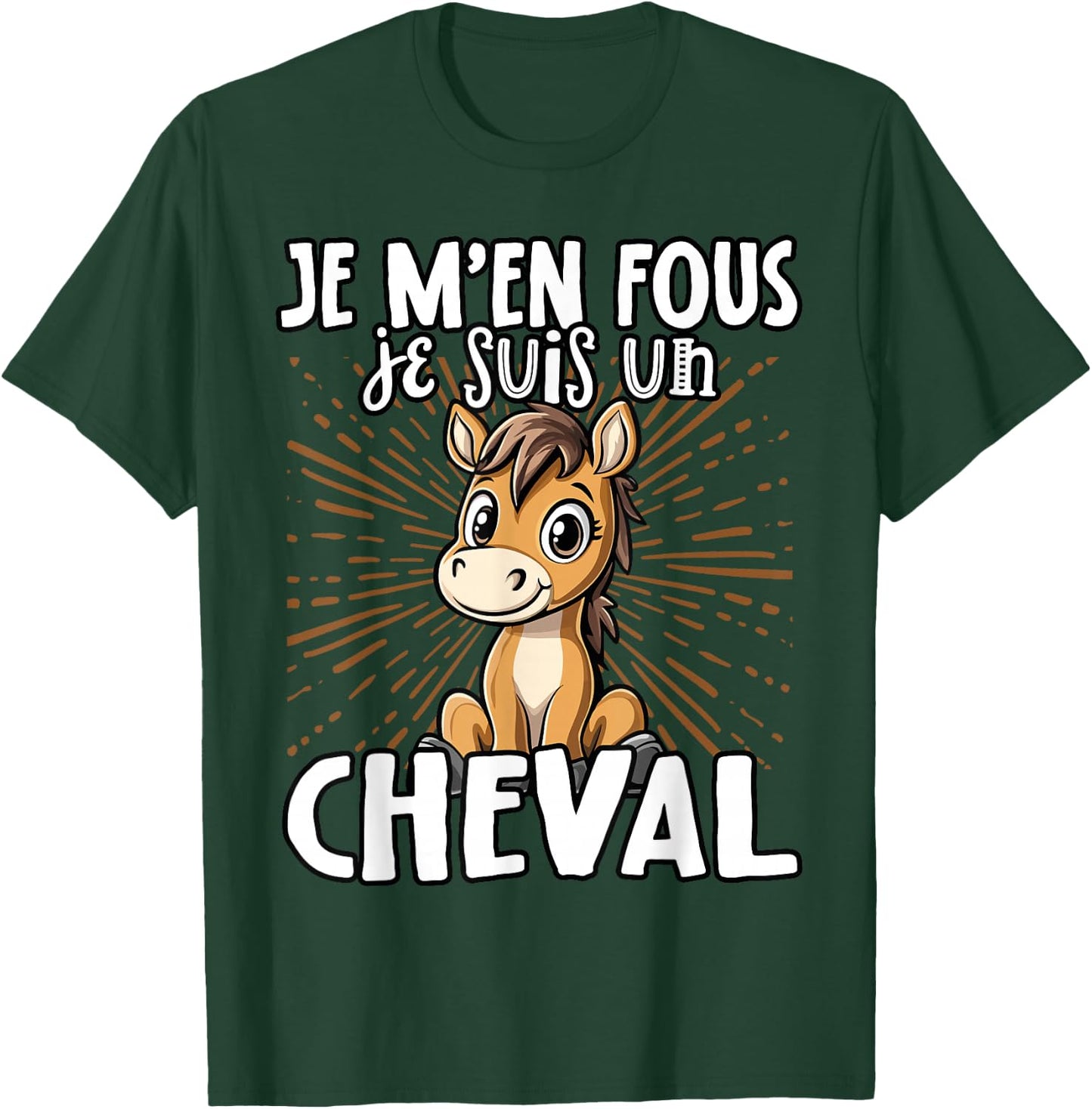 Je M'en Fous Je Suis Un Cheval - Sweet Horse , Black, S T-Shirt - T-Shirt | Forest