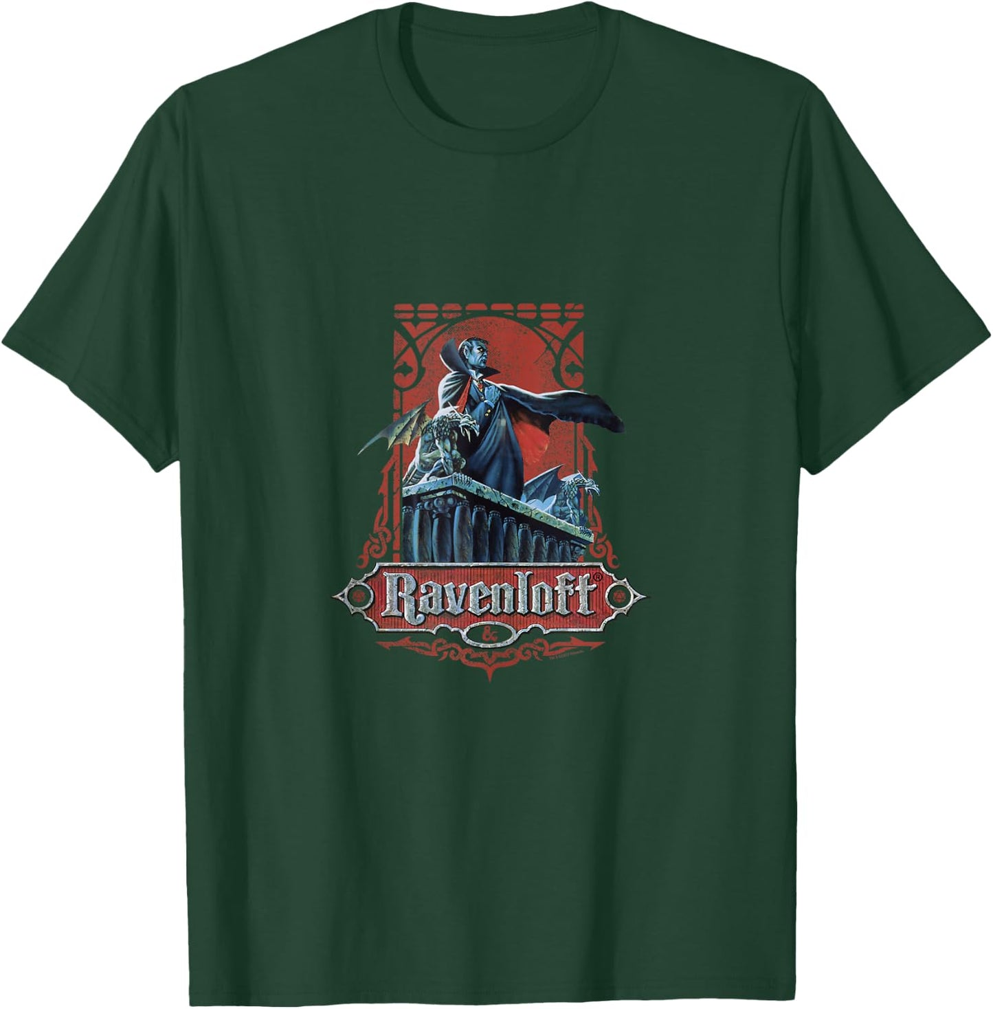 Dungeons & Dragons 50th Anniversary Ravenloft Vintage Card T-Shirt - T-Shirt | Forest