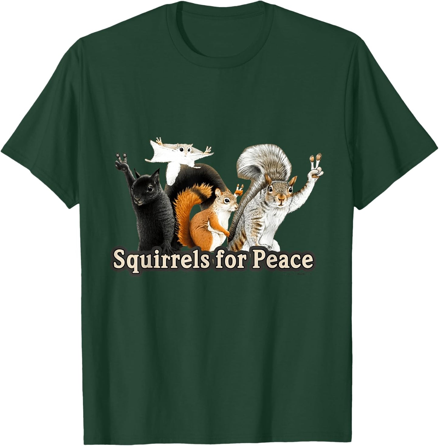 Squirrels for peace for boy T-Shirt - T-Shirt | Forest