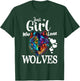 Just a Girl Who Loves Wolves Funny Women Wolf Lover T-Shirt - T-Shirt | Forest
