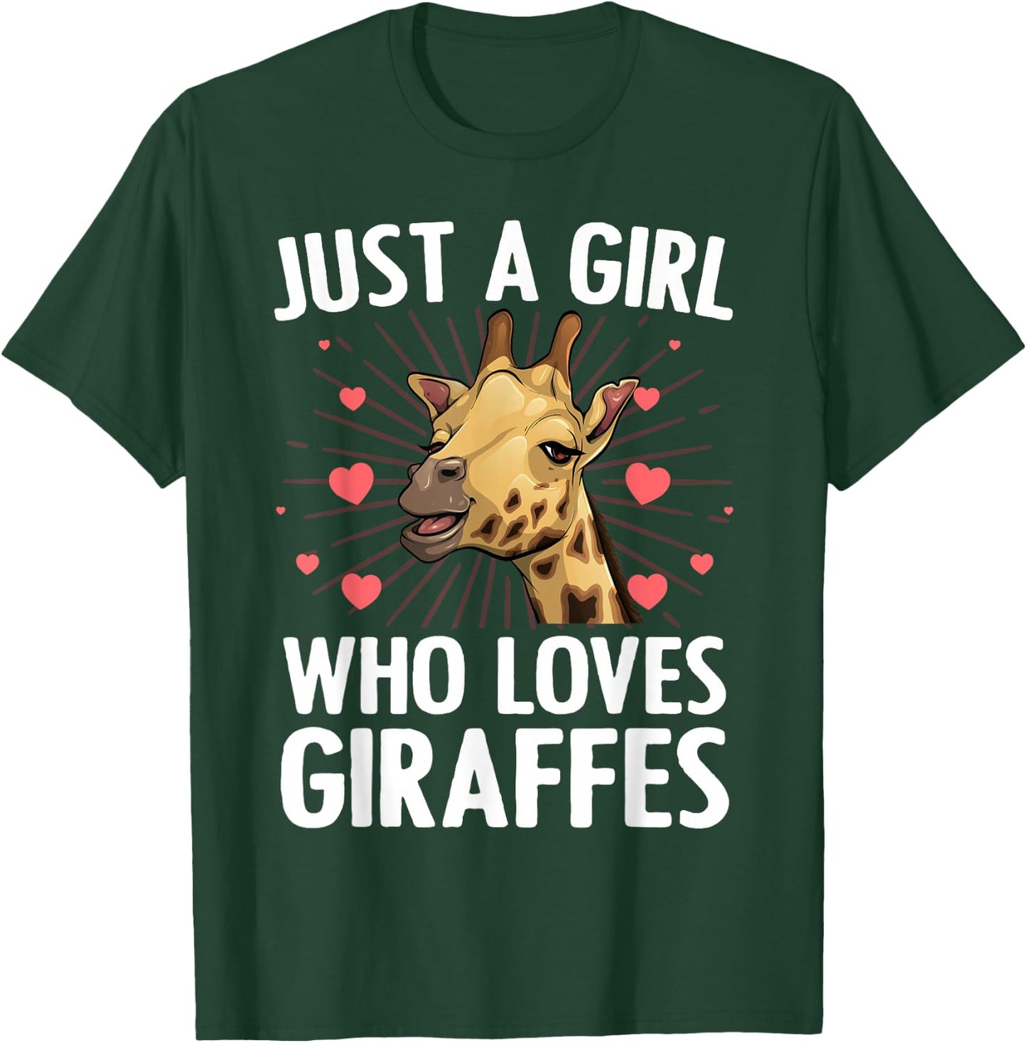 Funny Giraffe Design Girls Safari Giraffe Lovers T-Shirt - T-Shirt | Forest