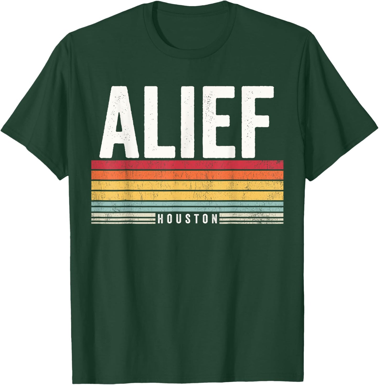 Alief Houston Vintage Sunset, Alief Houston, Alief T-Shirt - T-Shirt | Forest