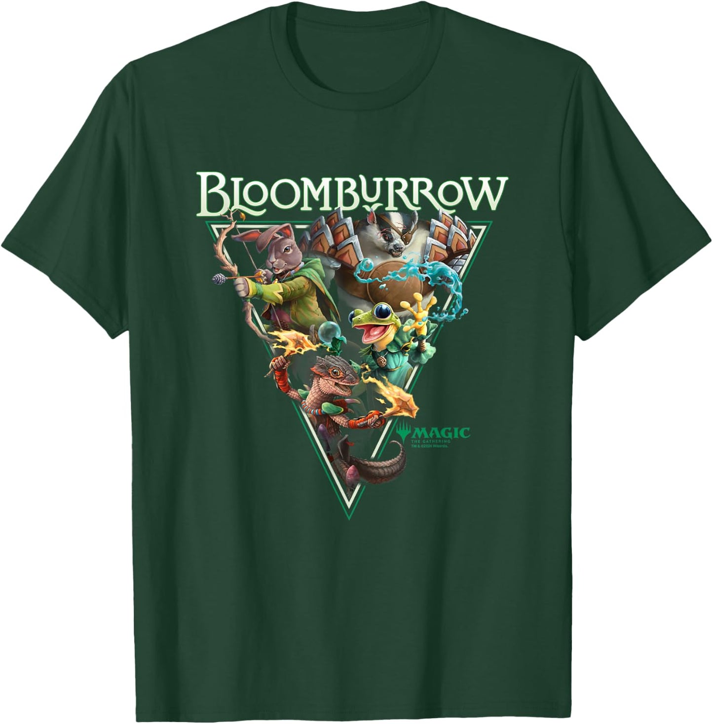 Magic: The Gathering Bloomburrow Portrait Vintage , Black, S T-Shirt - T-Shirt | Forest