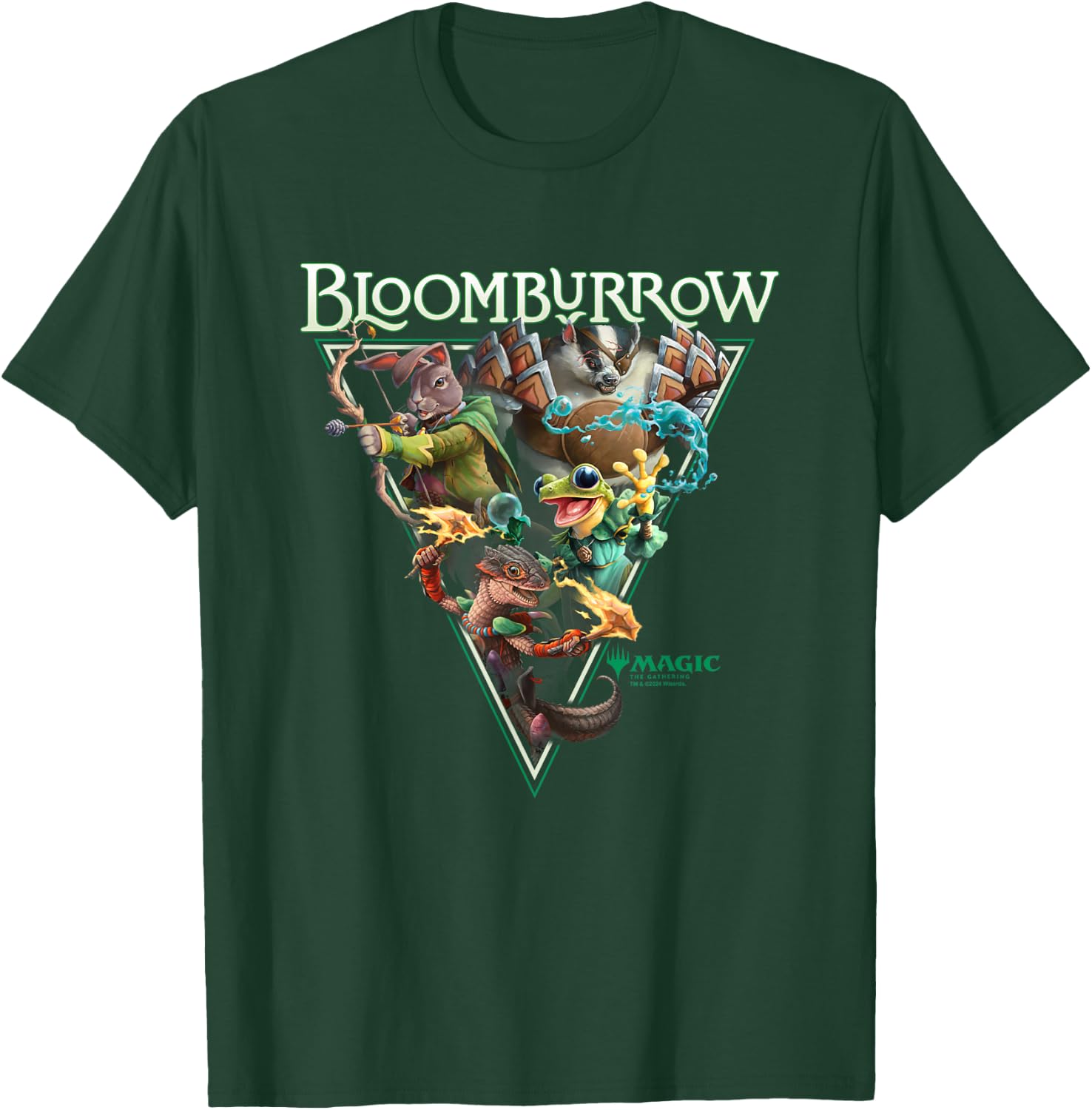 Magic: The Gathering Bloomburrow Portrait Vintage , Black, S T-Shirt - T-Shirt | Forest