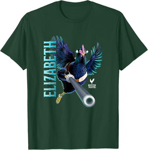 Rooster Fighter Elizabeth Battle Ready Attack T-Shirt - T-Shirt | Forest