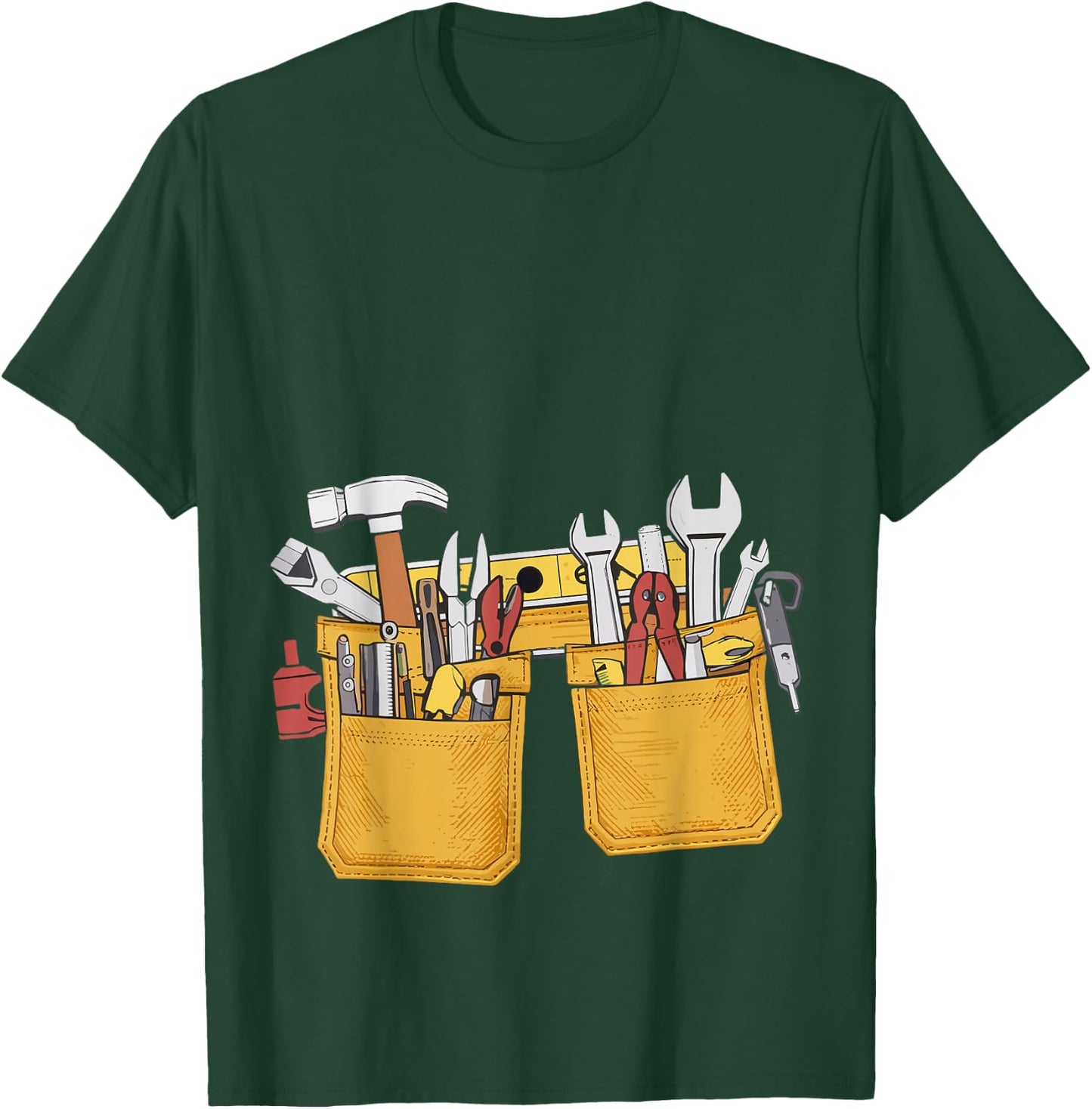 Oys Tool Belt Easy Builder Costume Construction T-Shirt - T-Shirt | Forest