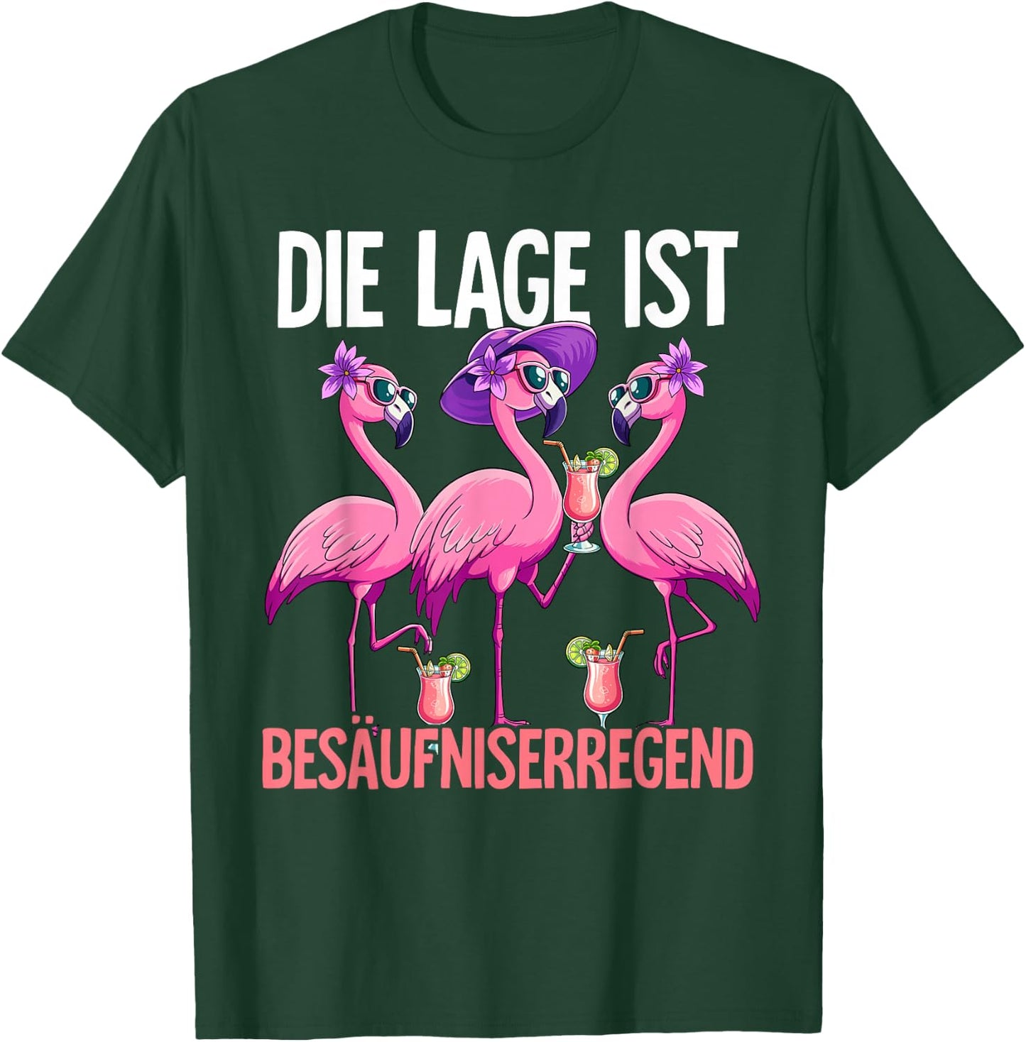 with German Text "Die Lage Ist Besäufniserregend, black T-Shirt - T-Shirt | Forest