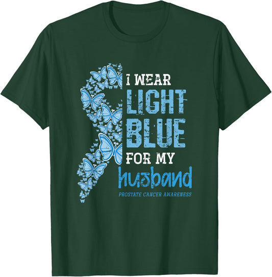 Cancer Supporter Wife Gift Prostate Cancer Awareness T-Shirt - T-Shirt | Forest