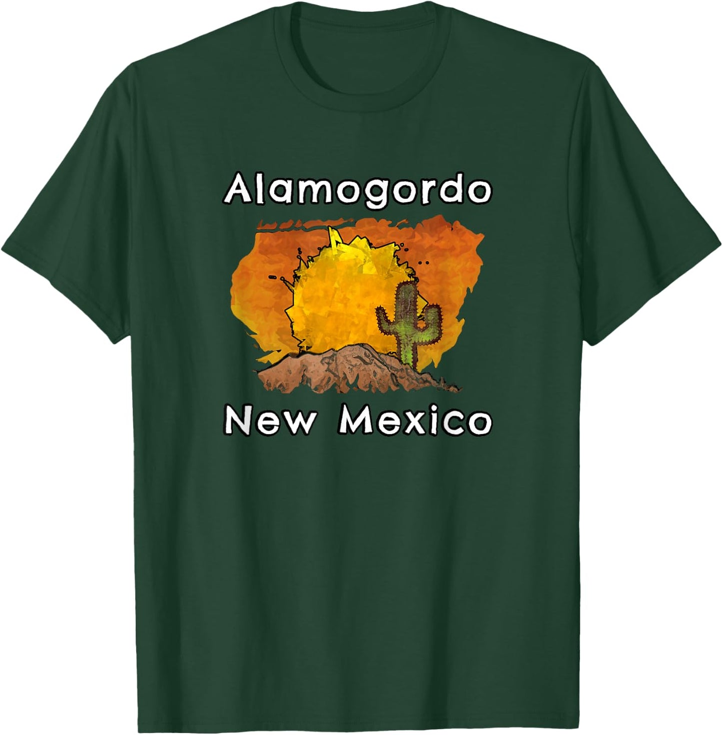 Alamogordo New Mexico Wüste Sonnenuntergang Szene T-Shirt - T-Shirt | Forest