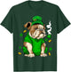 St Patricks day Bulldog Dog irish Saint Patrick Day Women Kids T-Shirt - T-Shirt | Forest