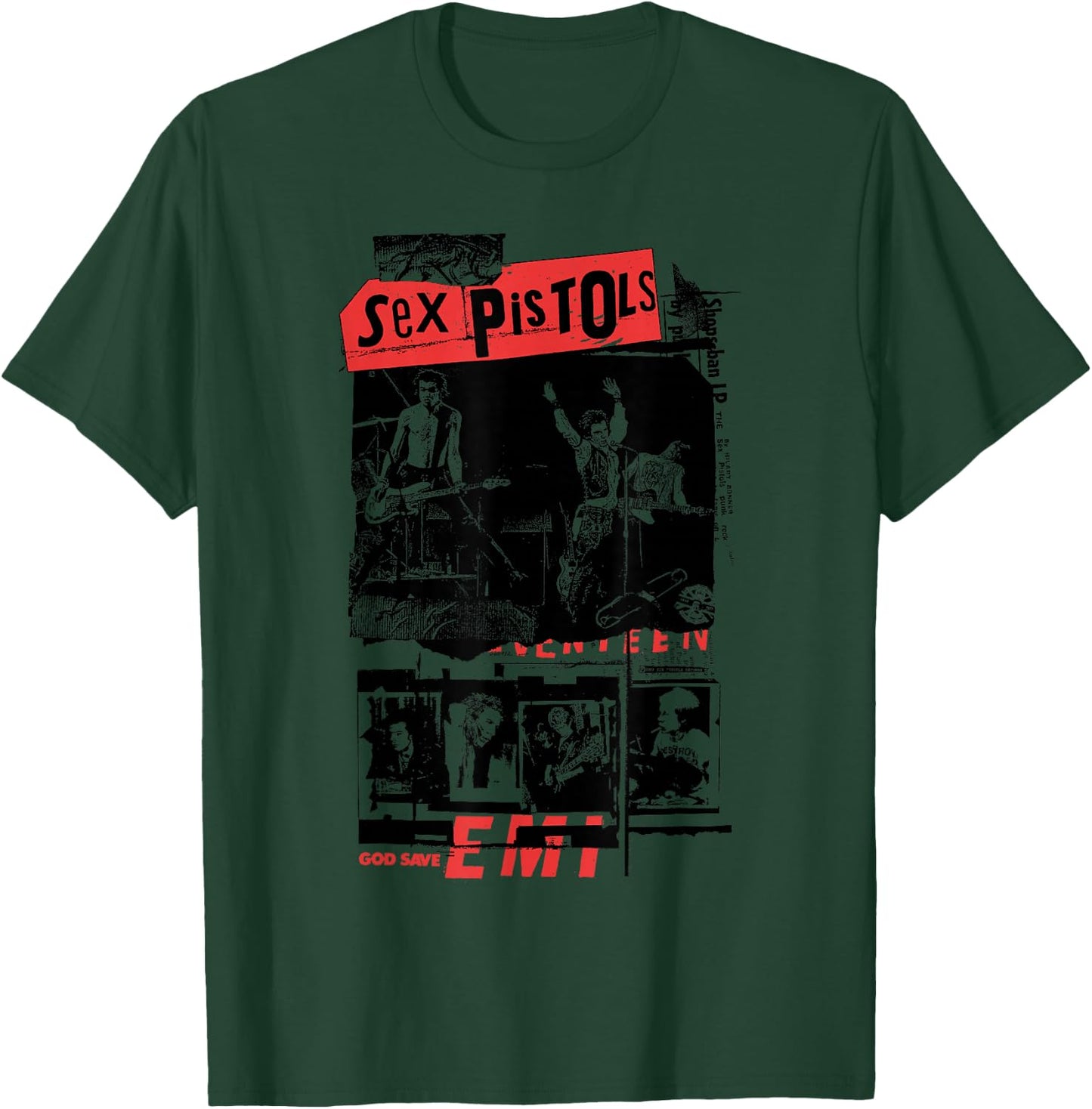 Sex Pistols Official Classic Photo Collage T-Shirt - T-Shirt | Forest